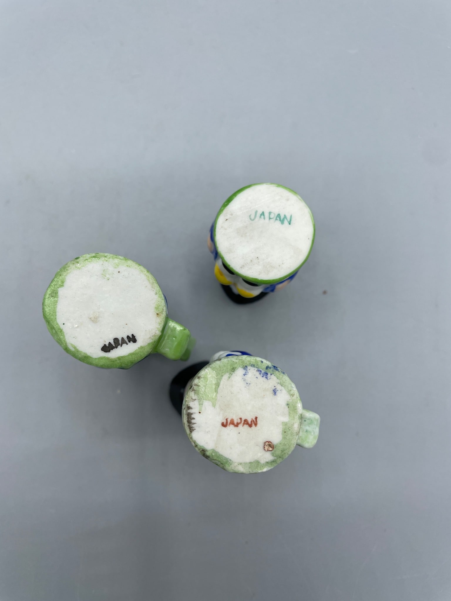 3 Porcelain Figural Creamers Marked 'Japan', Hand-Painted - 4