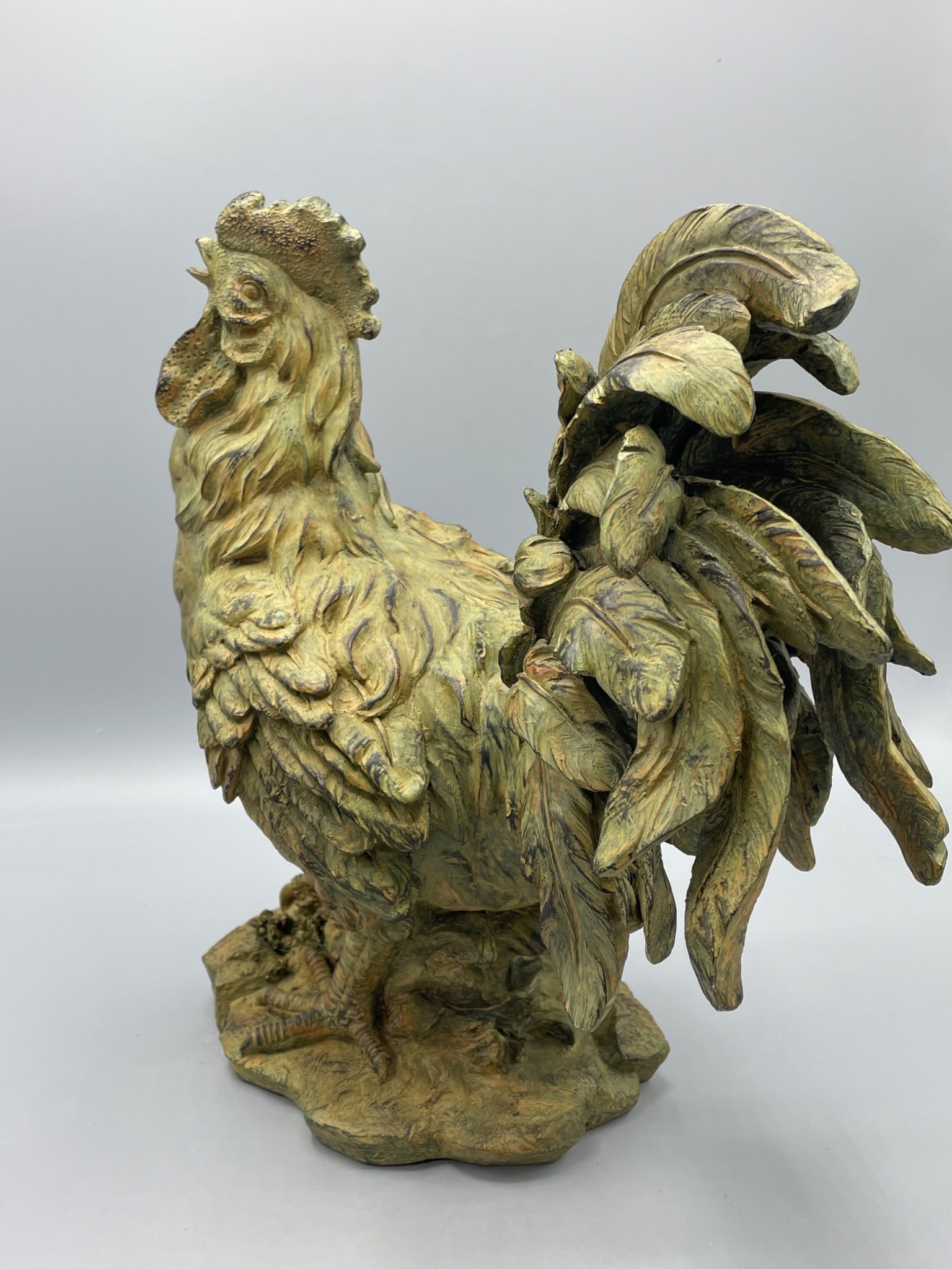 Ceramic Rooster Figurine by Expo, Approximately 12 Inches Tall - 2
