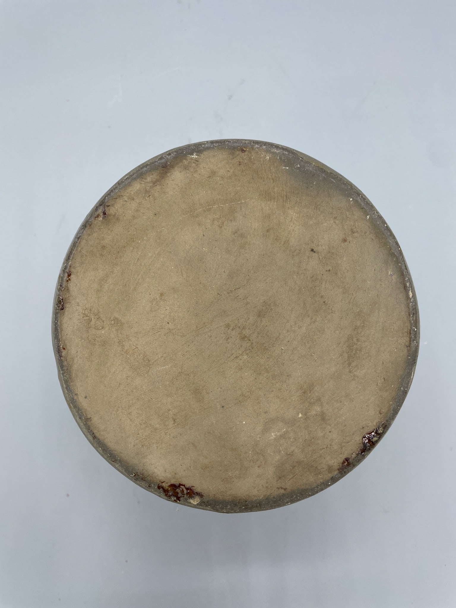 Stoneware Crock with Rounded Body and Unglazed Bottom - 4
