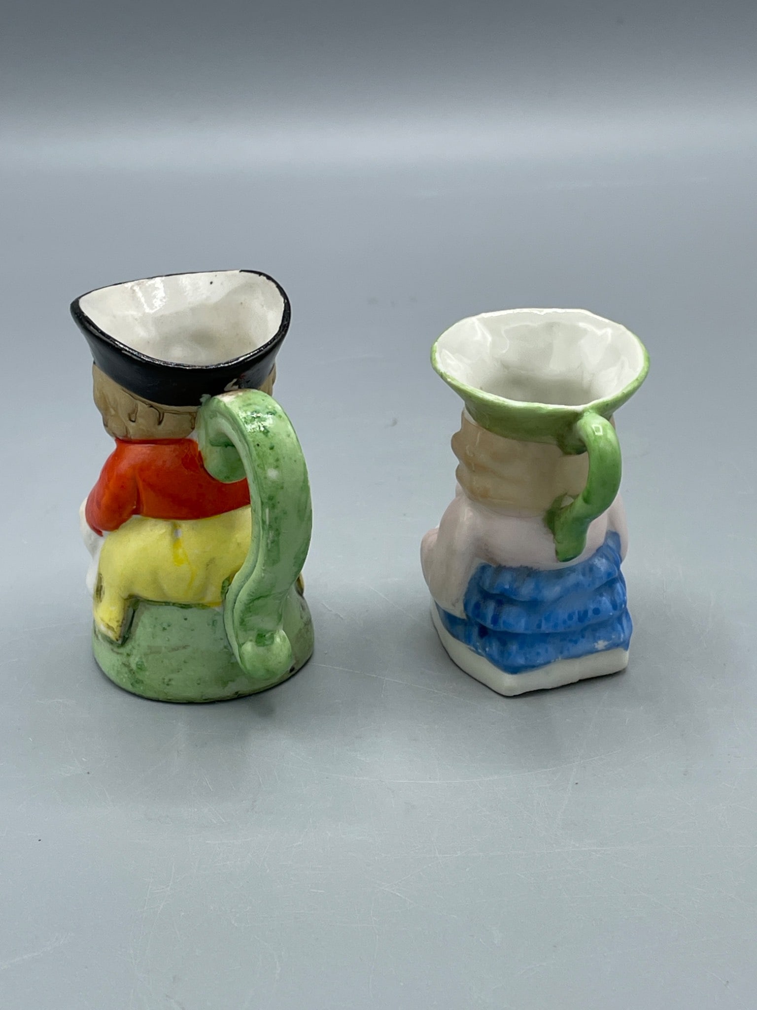 Ceramic Miniature Pitchers Marked 'Japan' with Hand-Painted Details - 2