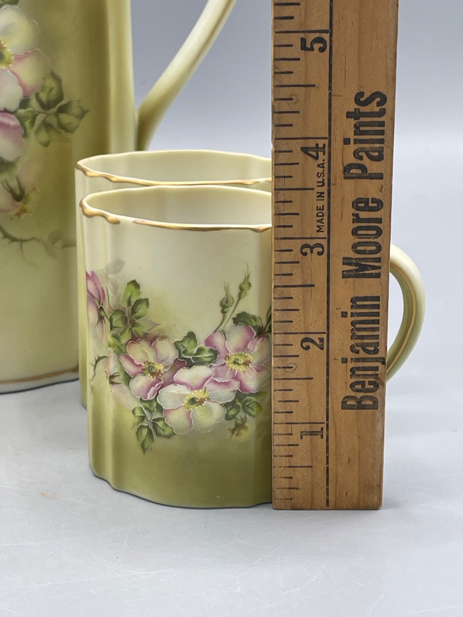 Nippon Hand-Painted Coffee Set With One Pot and Four Cups, Brand New - 7