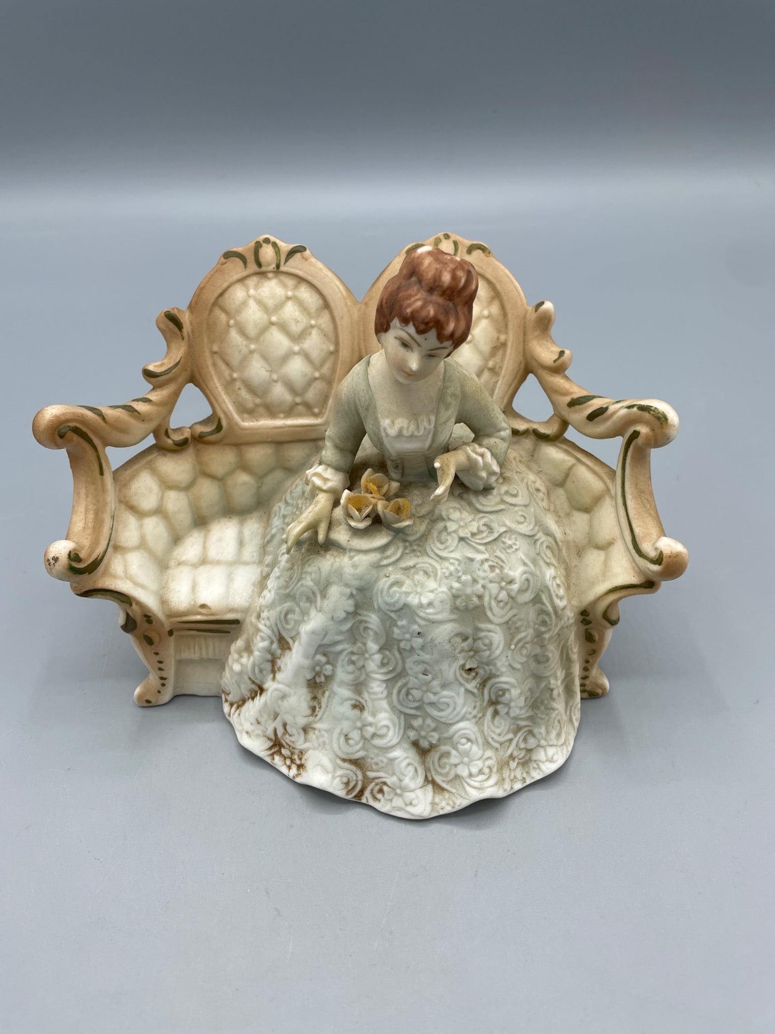 Porcelain Figurine of Woman Seated on Sofa, Model No. 7933 - 2