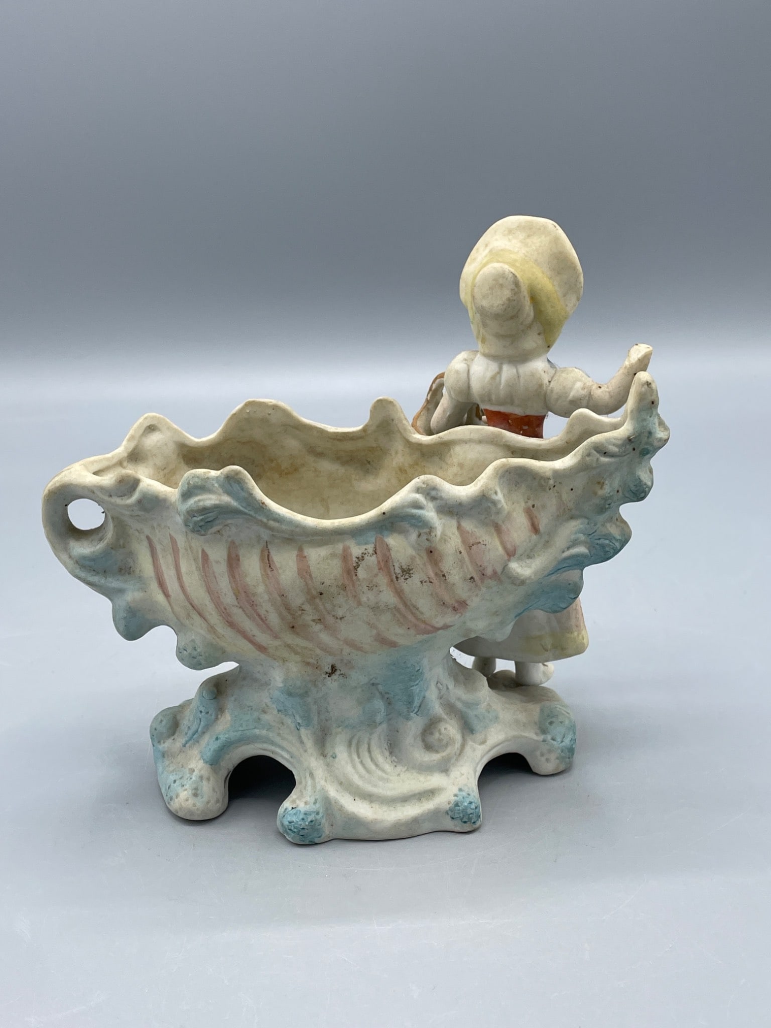 Ceramic Figurine-Style Dish with Woman Figure, Marked Japan - 3