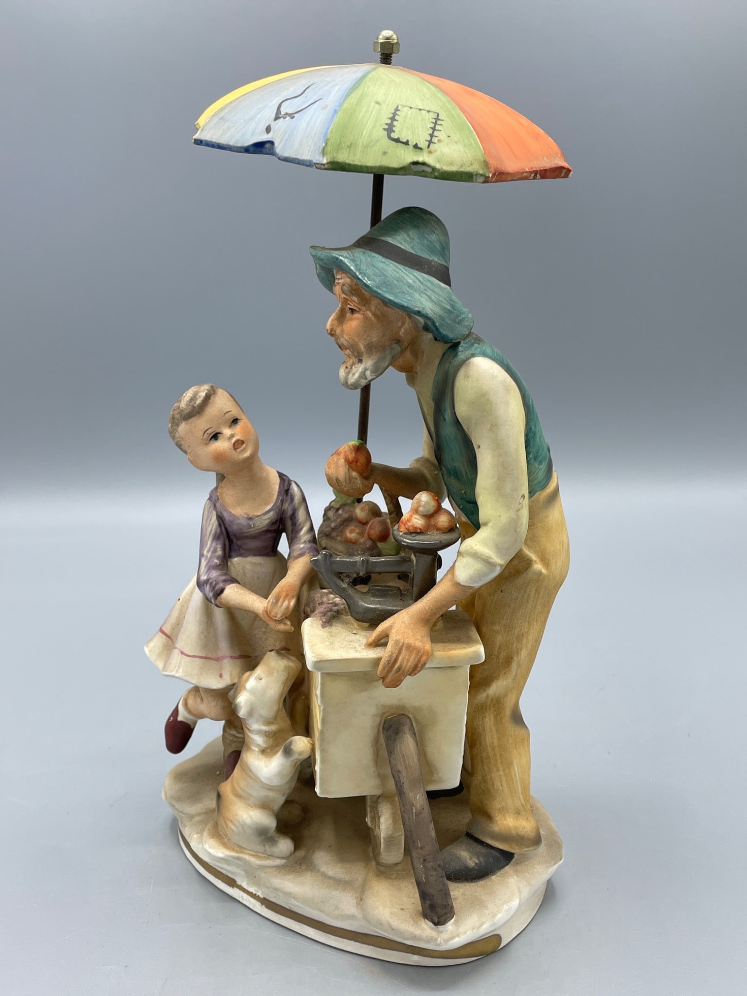 Norleans Japan Ceramic Figurine with Umbrella and Child, Approx. 9 Inches - 2
