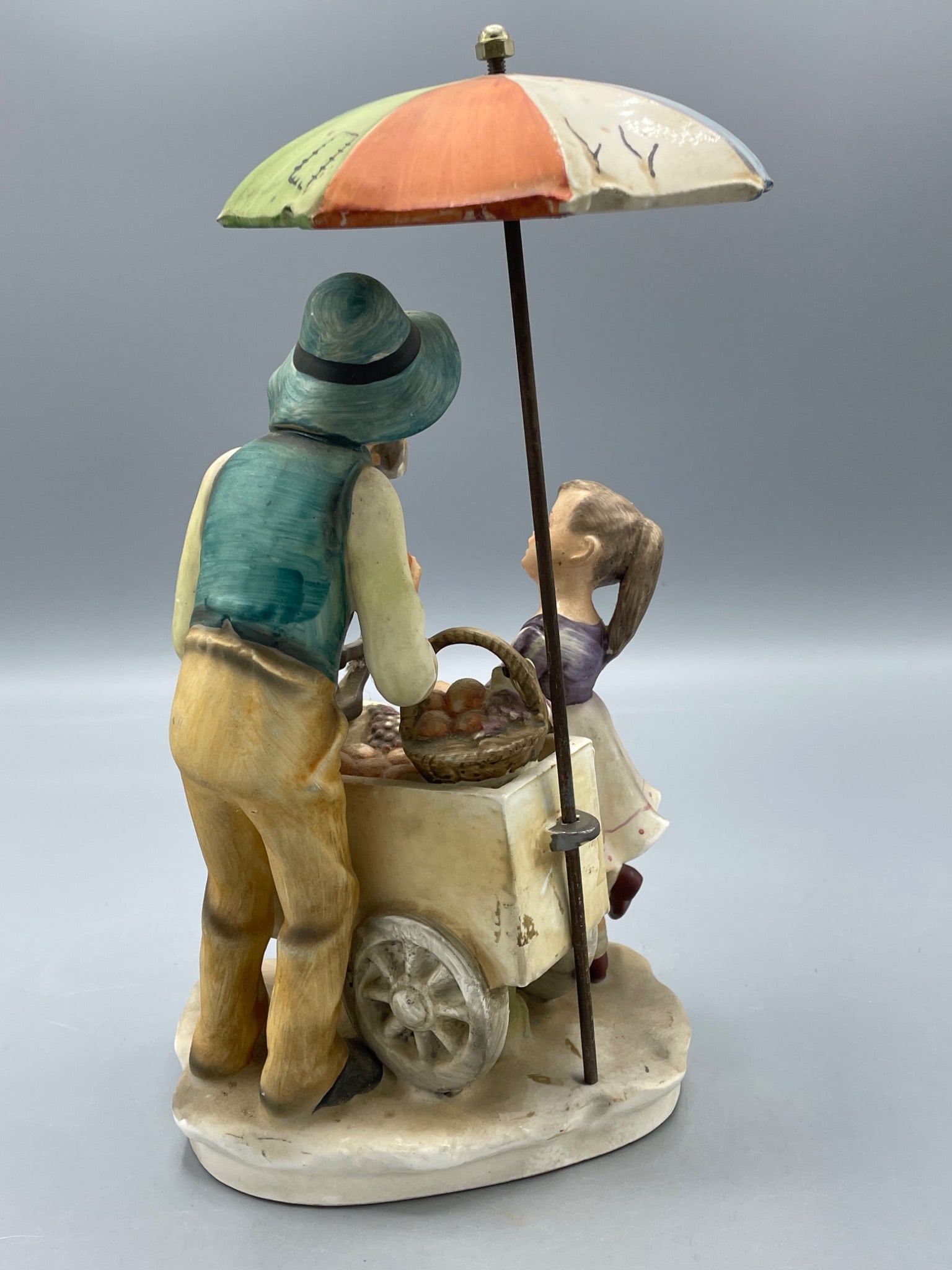 Norleans Japan Ceramic Figurine with Umbrella and Child, Approx. 9 Inches - 3