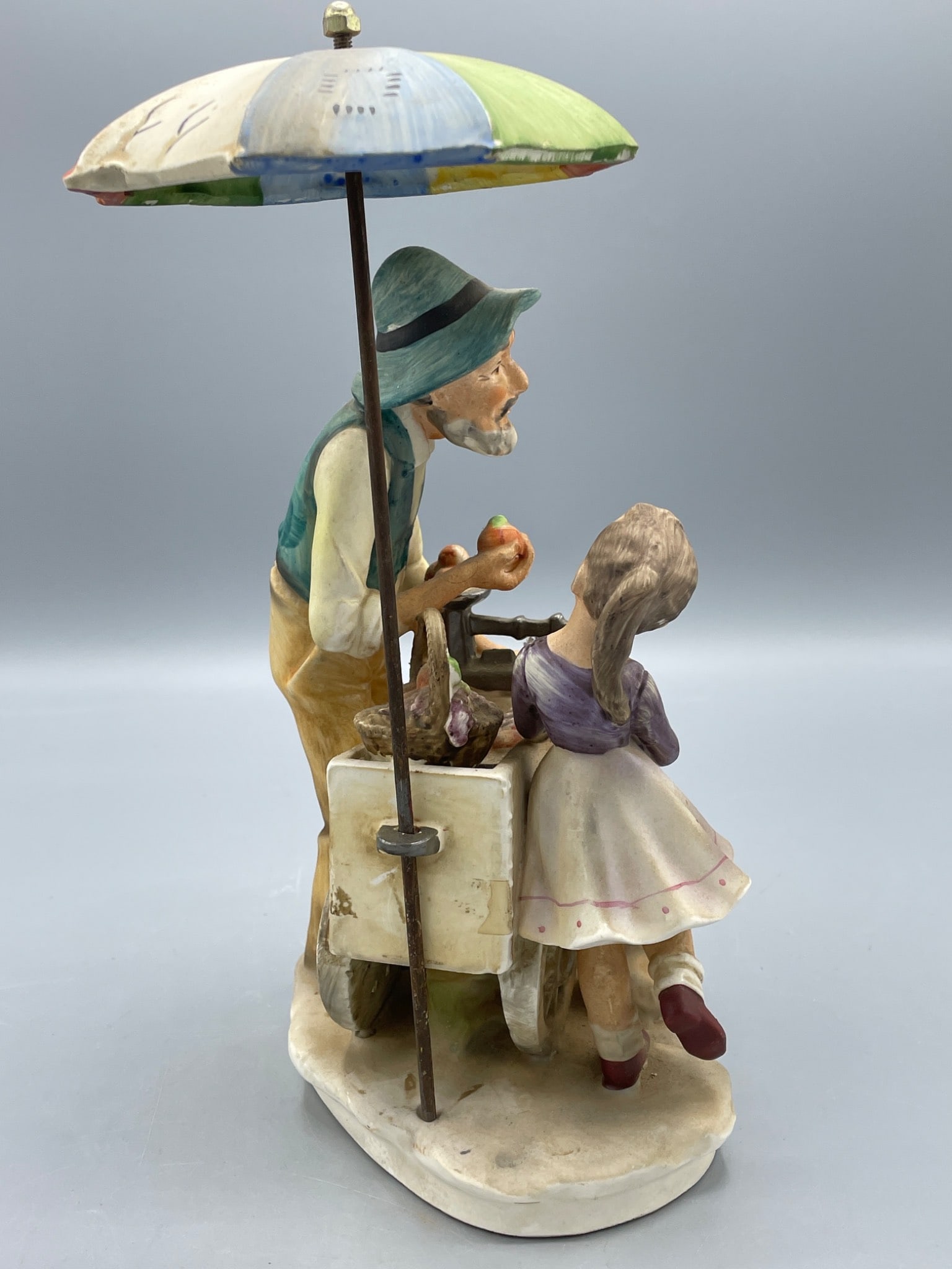 Norleans Japan Ceramic Figurine with Umbrella and Child, Approx. 9 Inches - 4