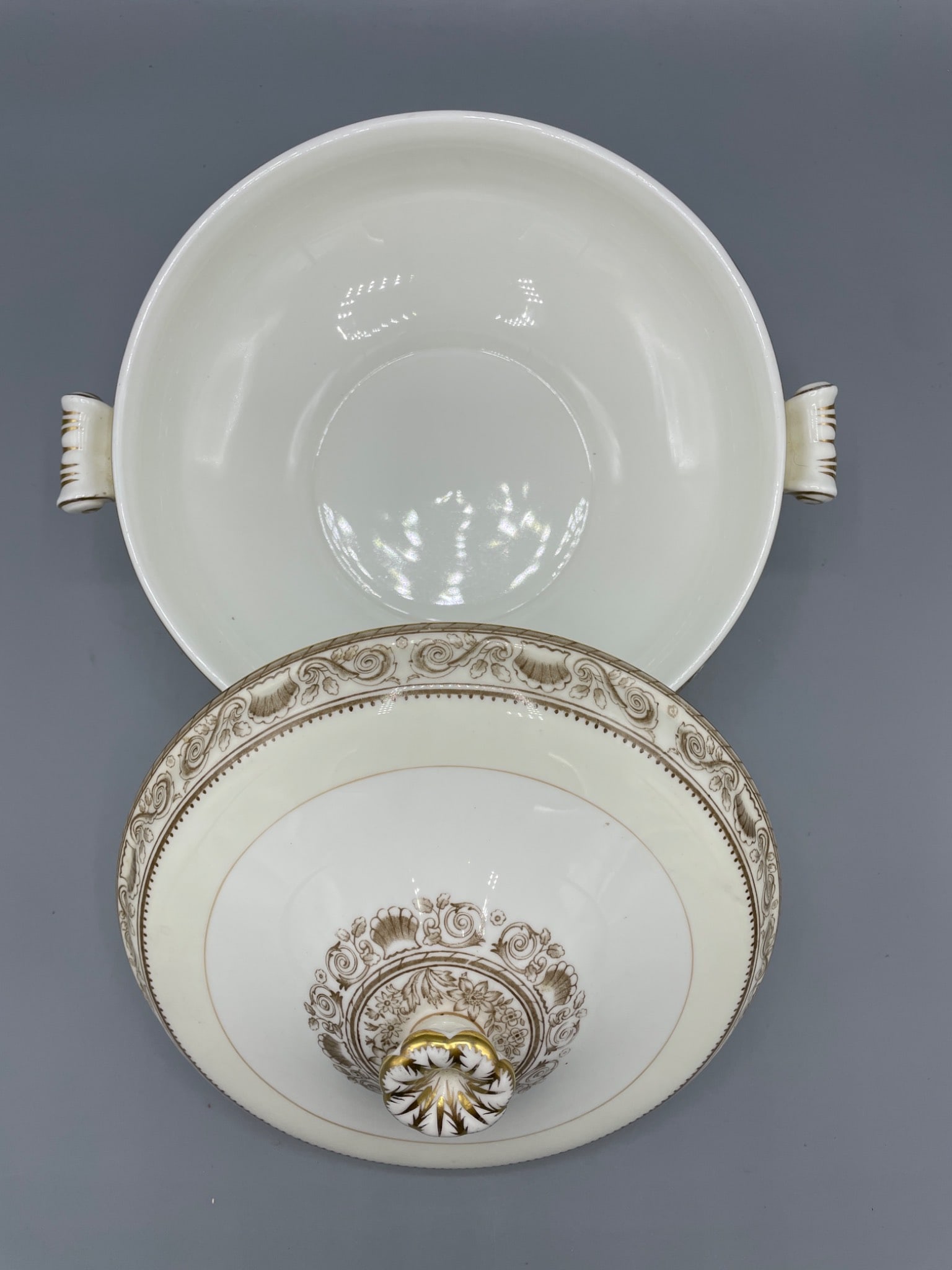 Wedgwood Bone China Covered Dish with Decorative Motif, Made in England - 3