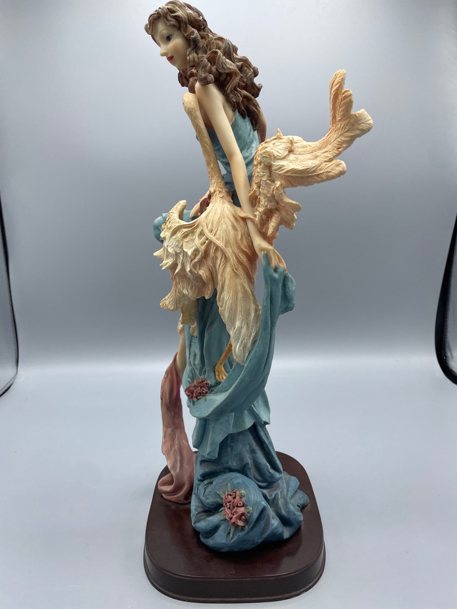 MRRS Figurine of Woman with Crane, Made in China, Approx. 14 Inches - 2
