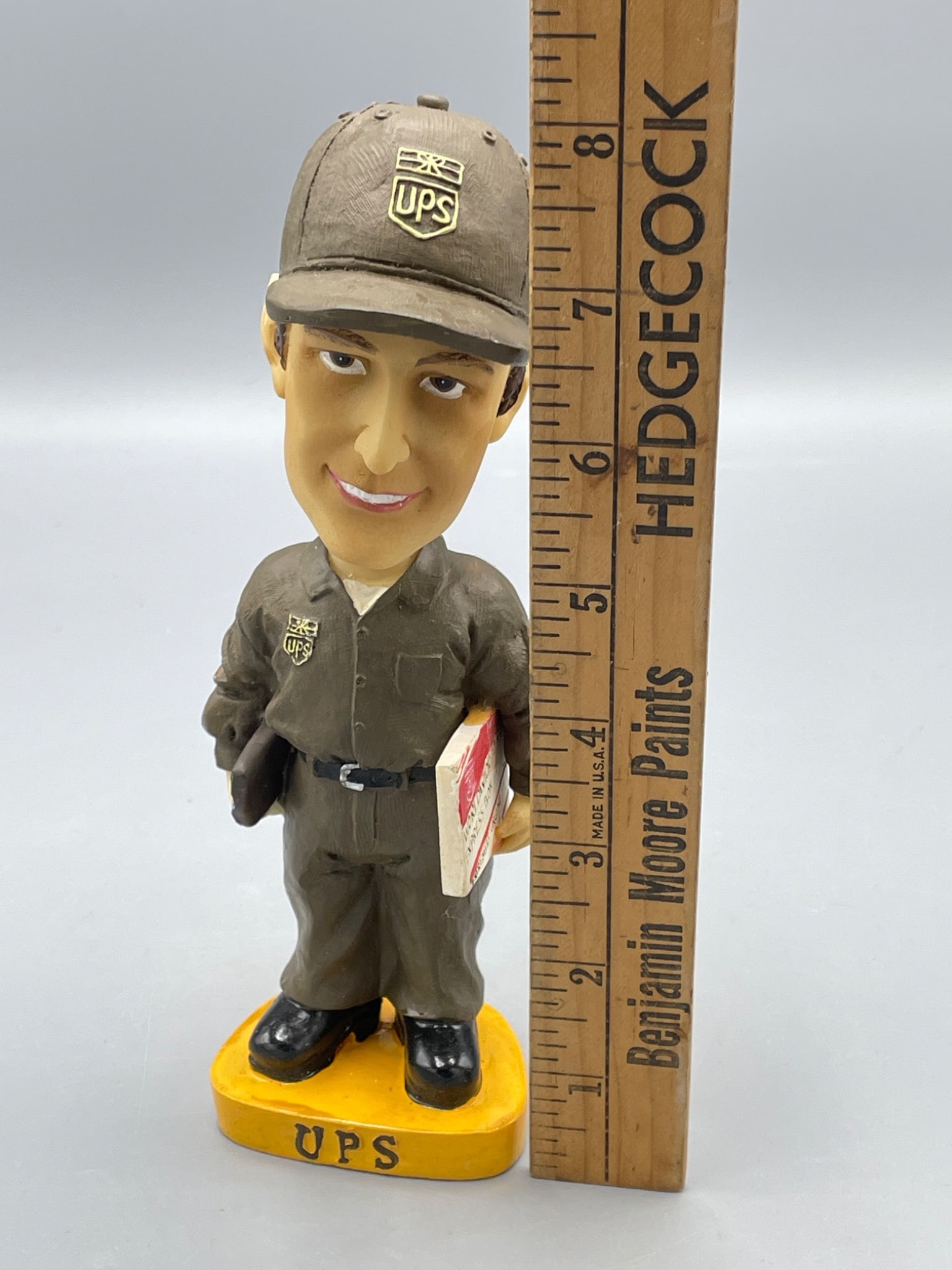 UPS Bobble Head Figurine with Base Label Markings - 6