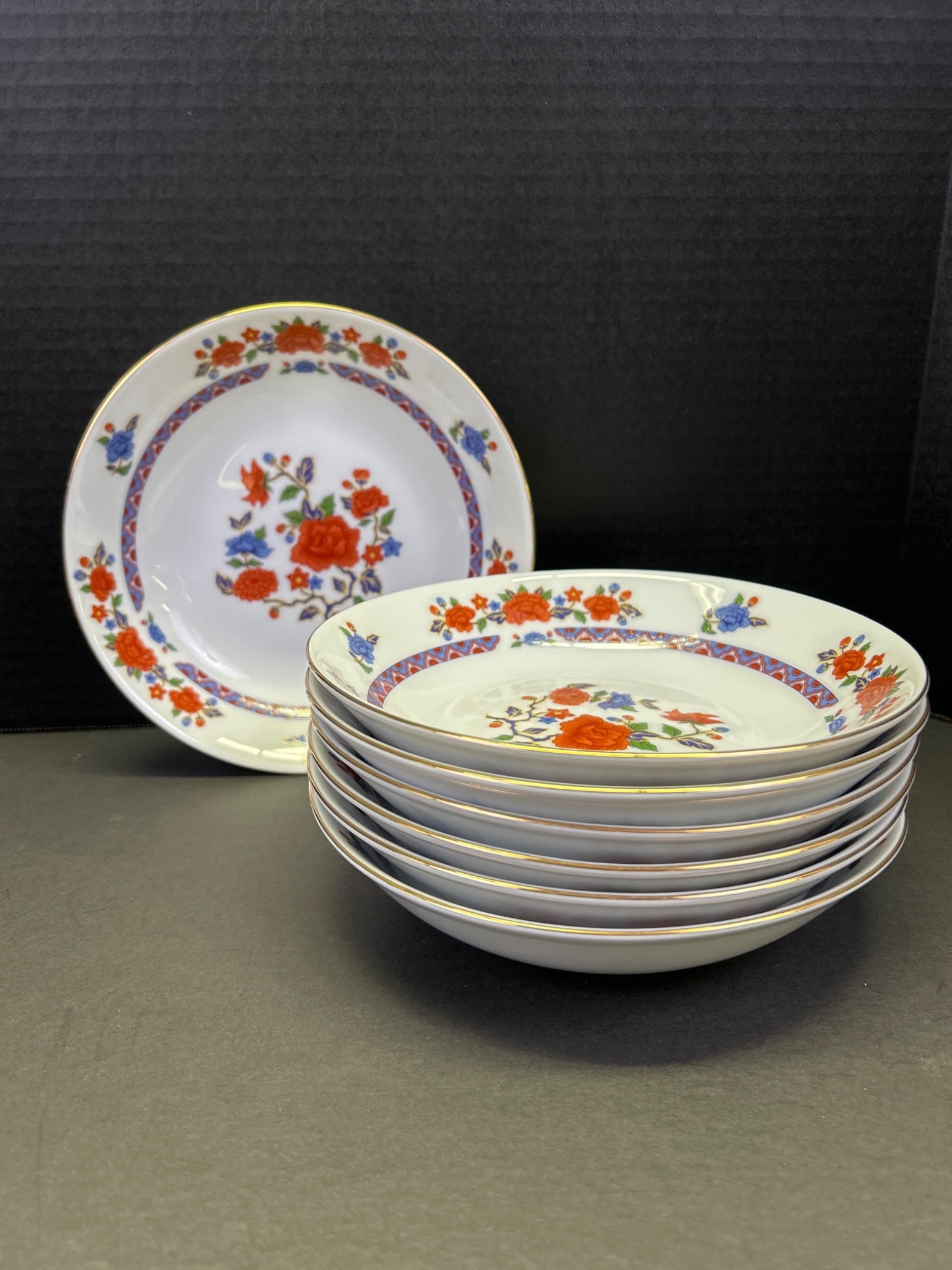 8 Crown Ming Rice China The Regent Collection Bowls with Floral Pattern - 2