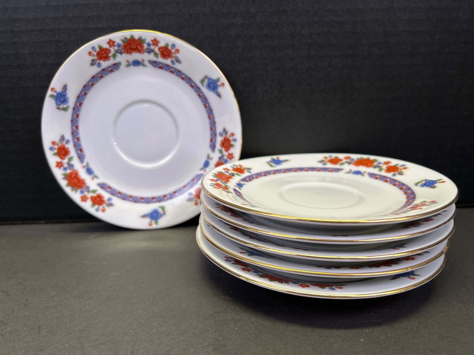 6 Crown Ming Fine China Saucers from the Regent Collection (5.5 Inches) - 2