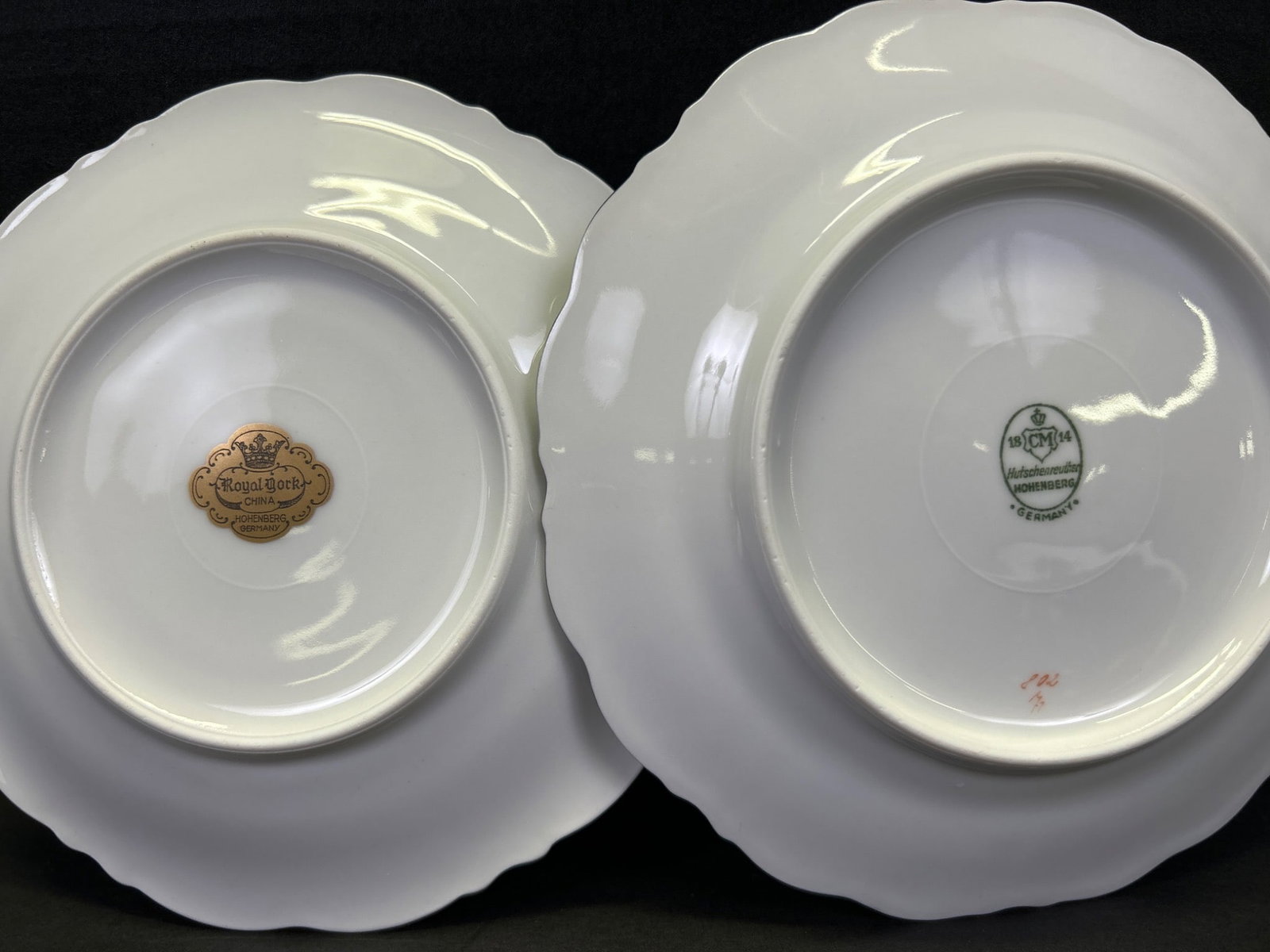 12 Schumann Arzberg Bavaria Dessert Plates With Silver Rim - 2