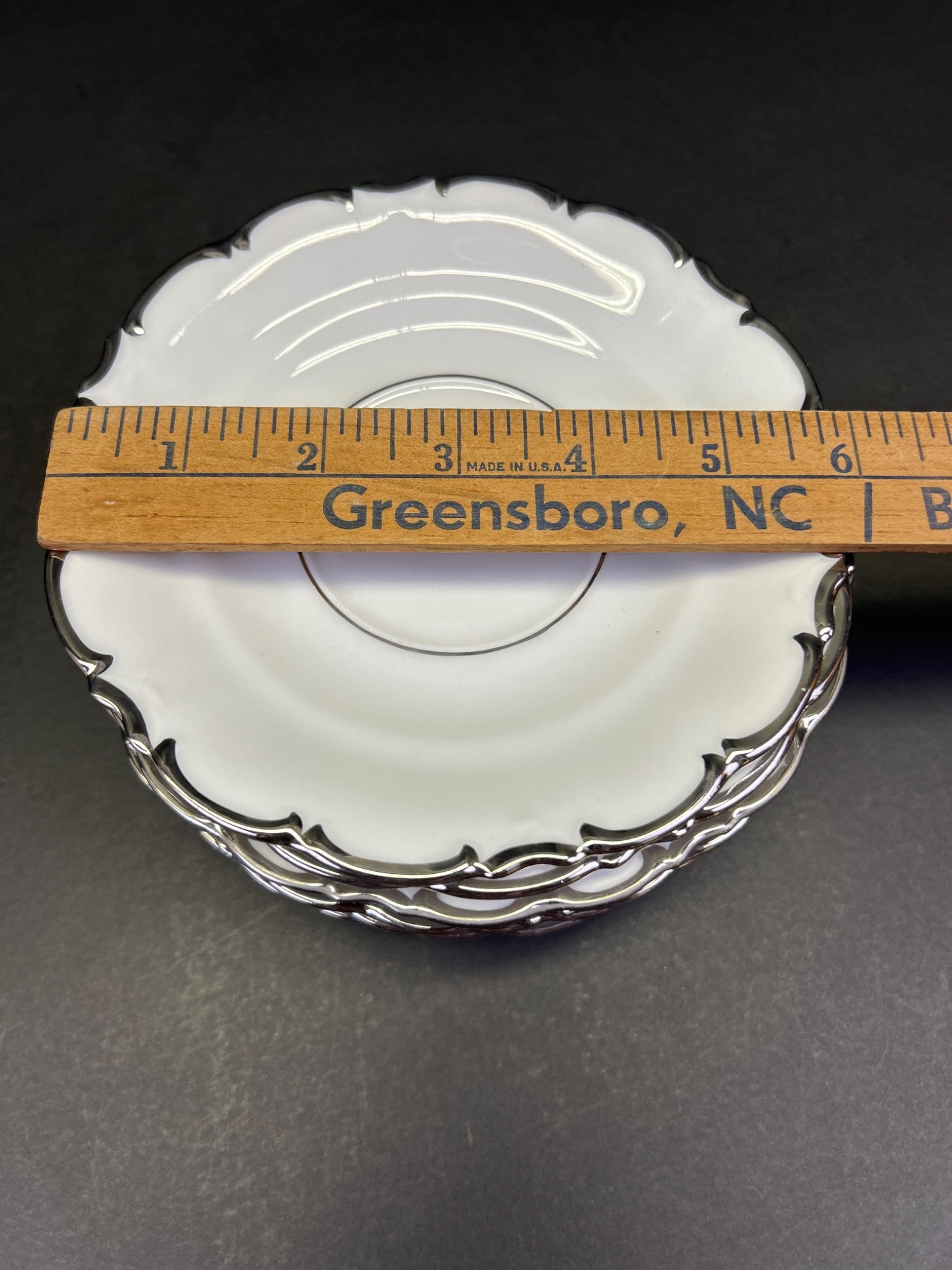 12 Schumann Arzberg Bavaria Dessert Plates With Silver Rim - 4