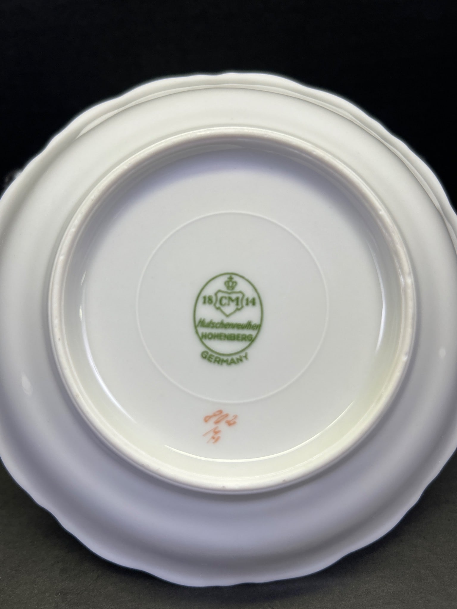 7 Hutschenreuther Selb Porcelain Bowls with Silver Rim - 3