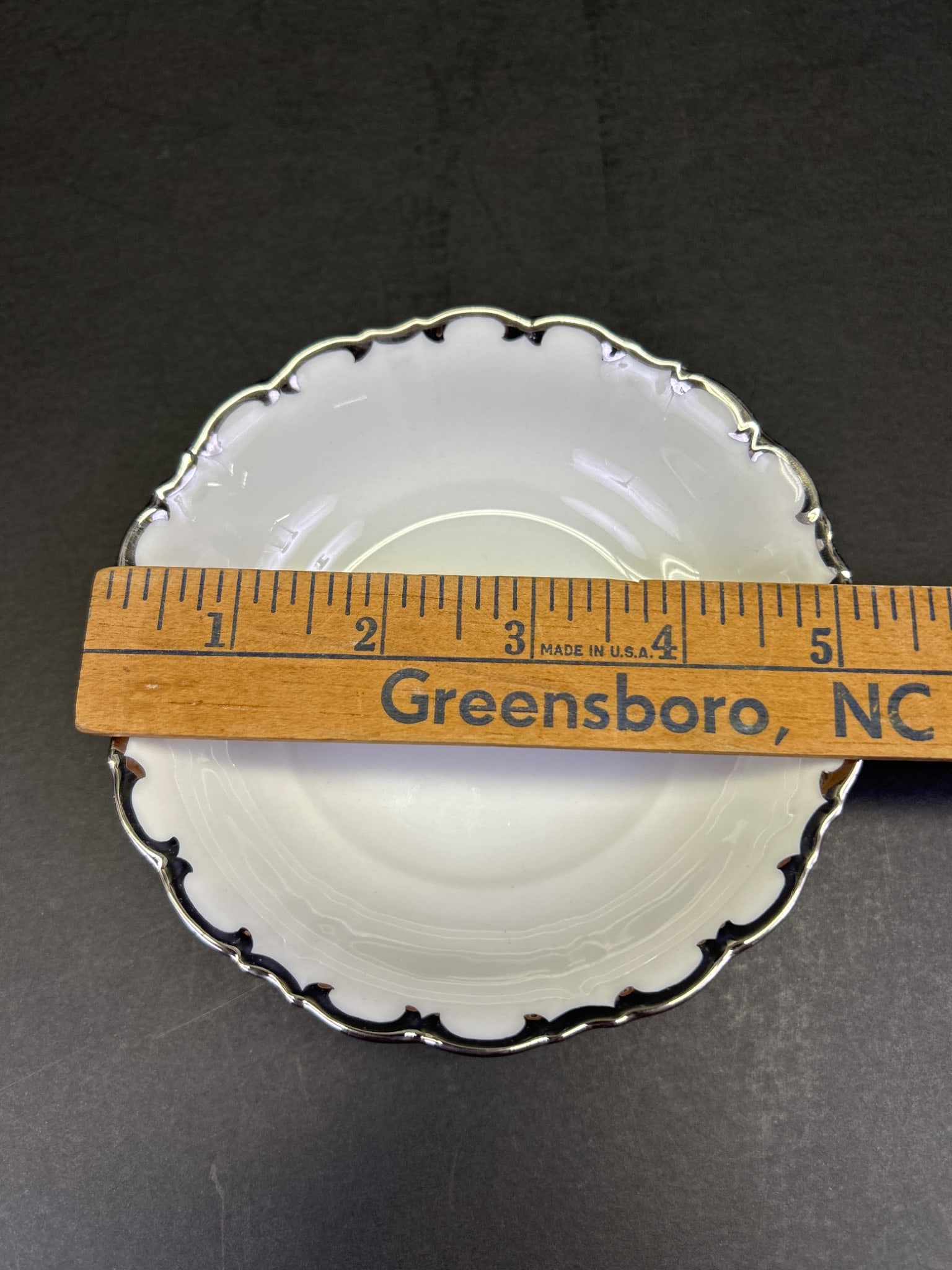 7 Hutschenreuther Selb Porcelain Bowls with Silver Rim - 4