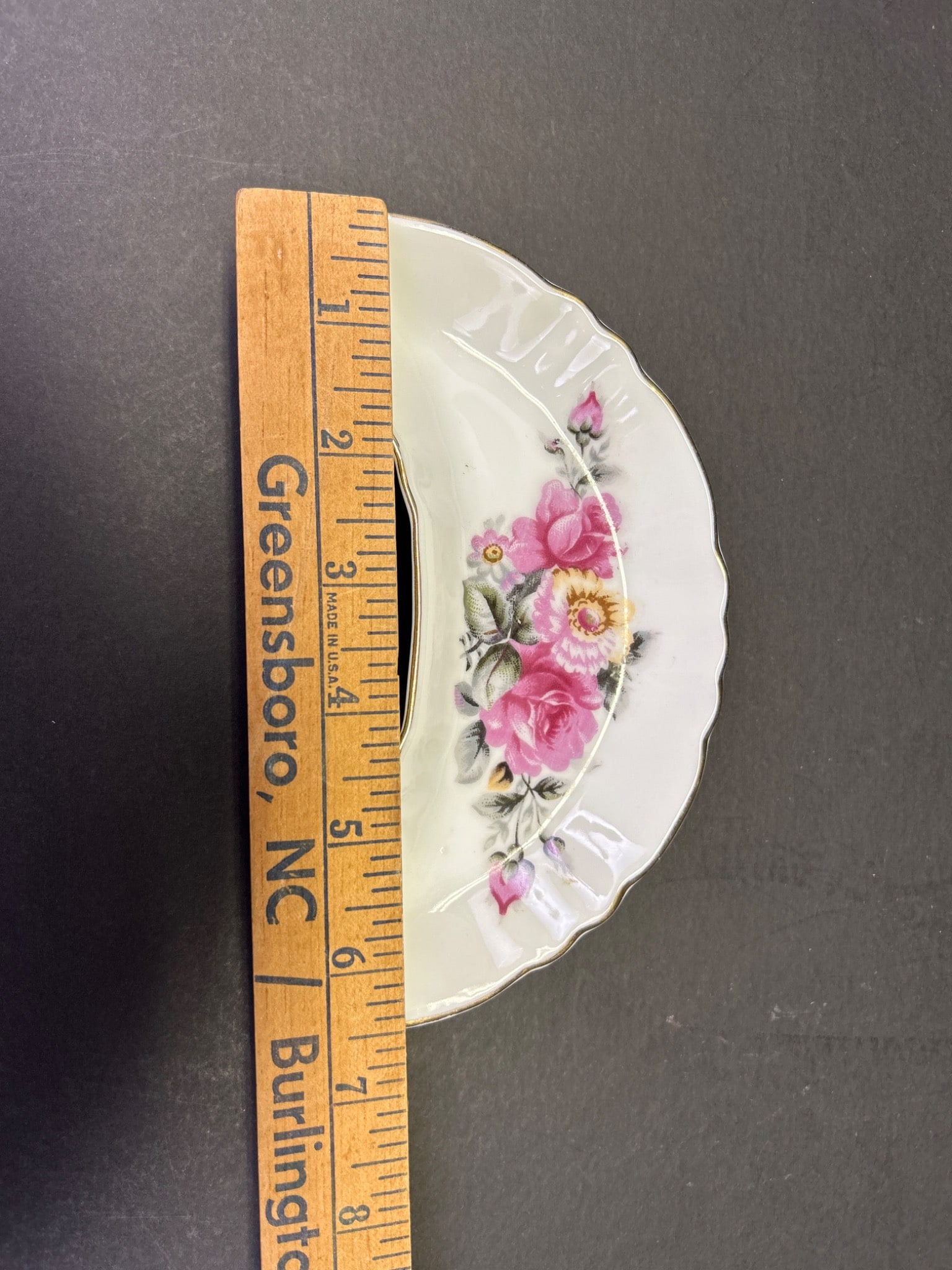 4 Royal Crown Derby Decorative Bone China Crescent Salad Plates - 3
