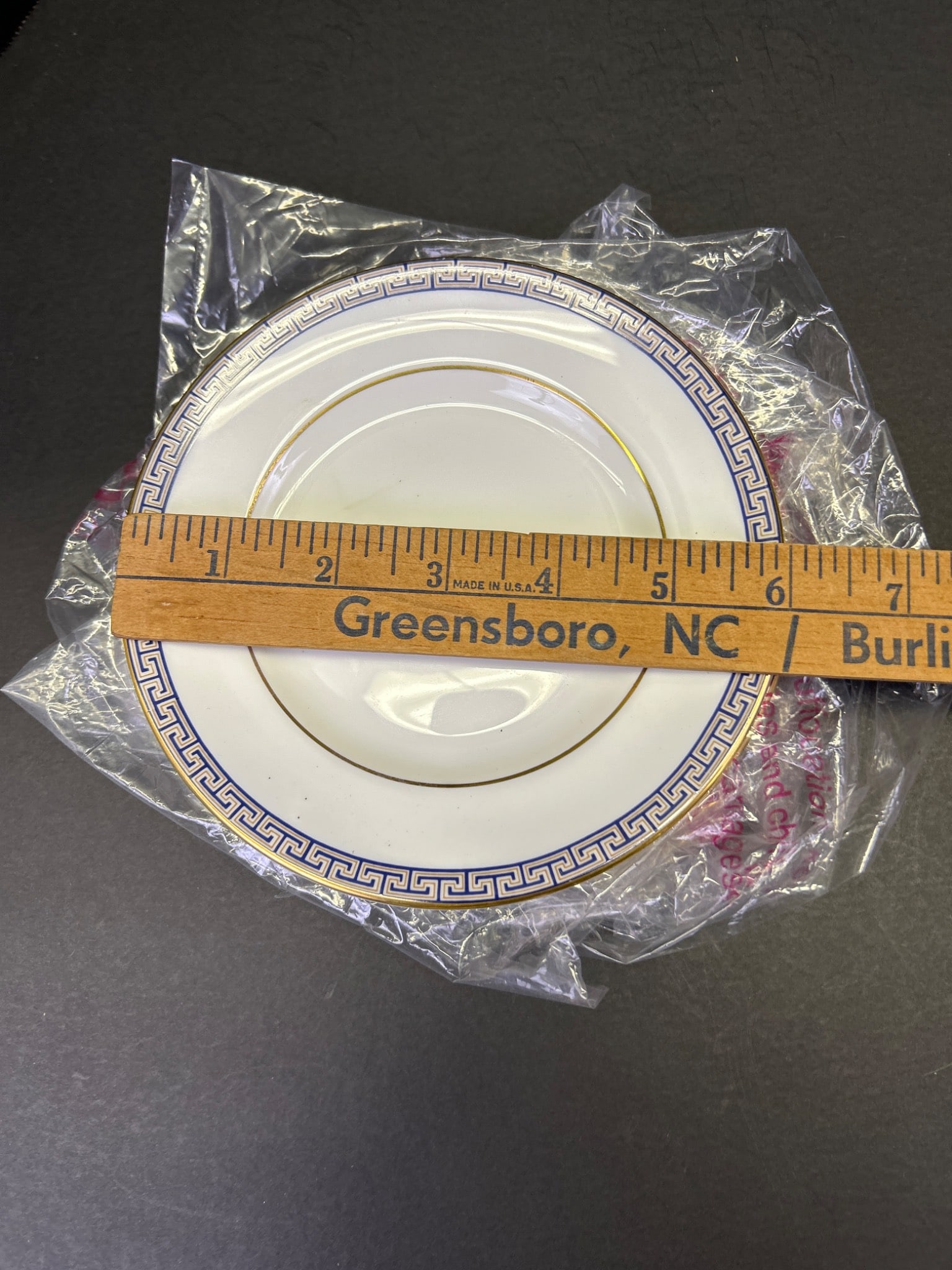 Wedgwood Greek Key Pattern China Plates Set - 2