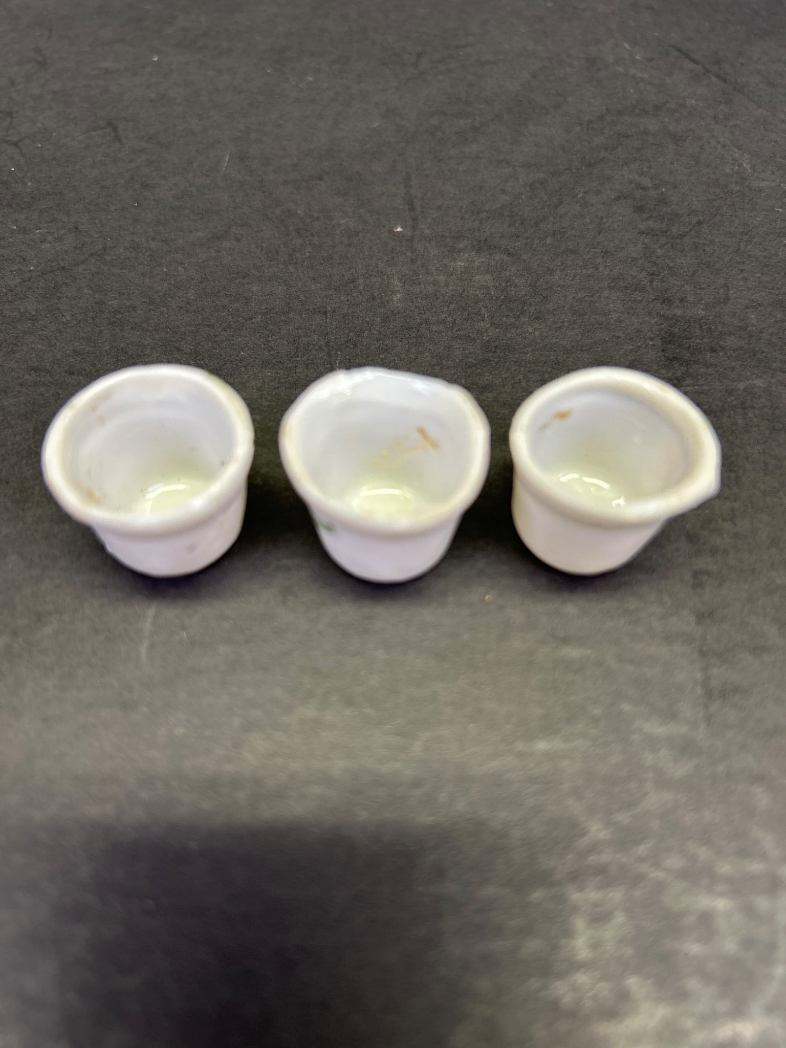 Porcelain Baby Figurine and Three Floral Thimbles Set - 3