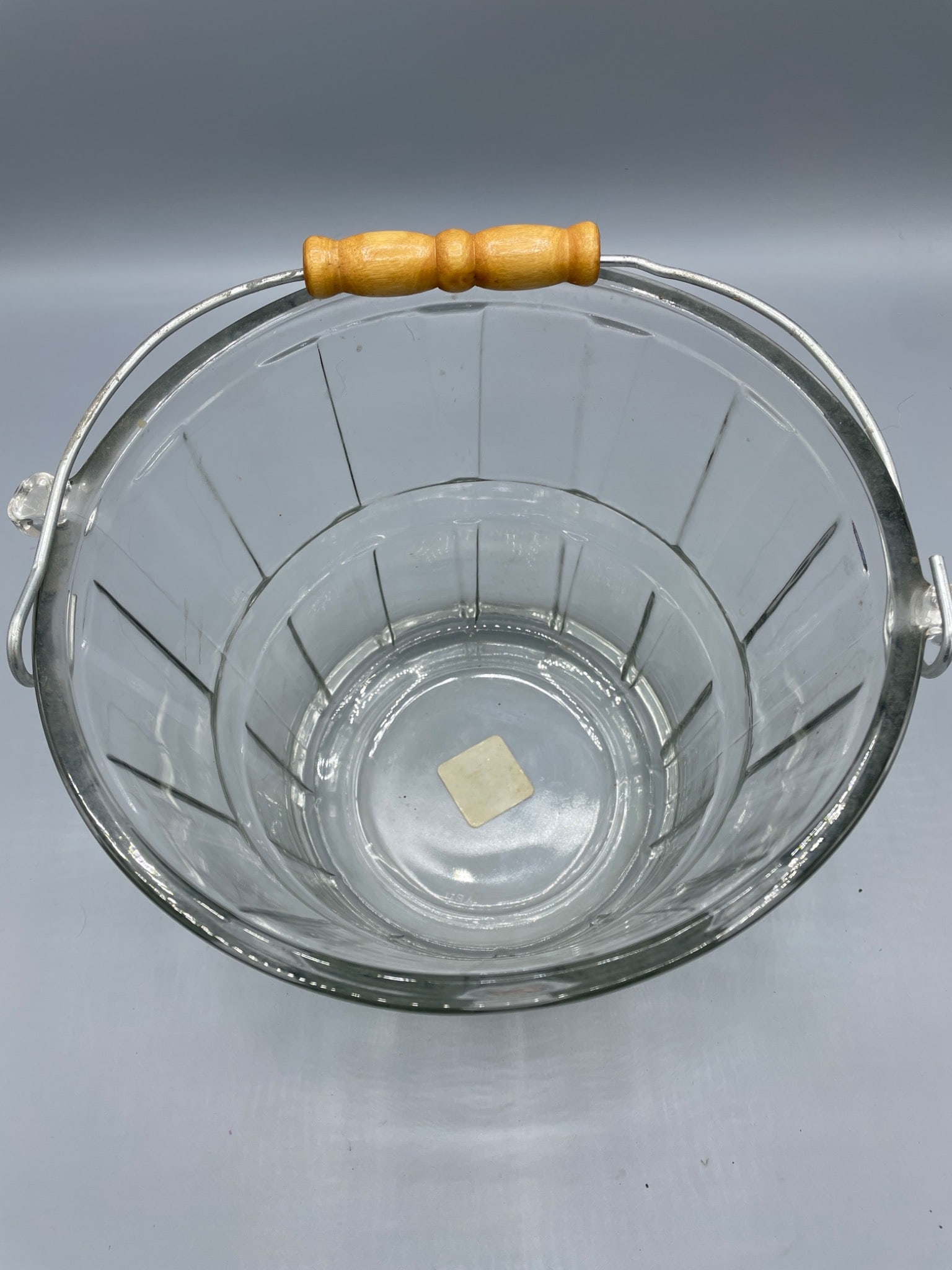 Glass Bucket with Handle and Wood Grip - 2