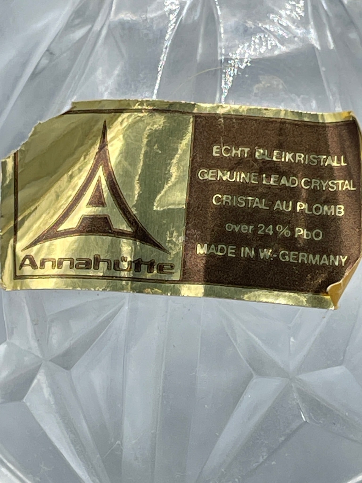 Annahutte Echt Bleikristall Lead Crystal Covered Bowl Made in W. Germany - 4
