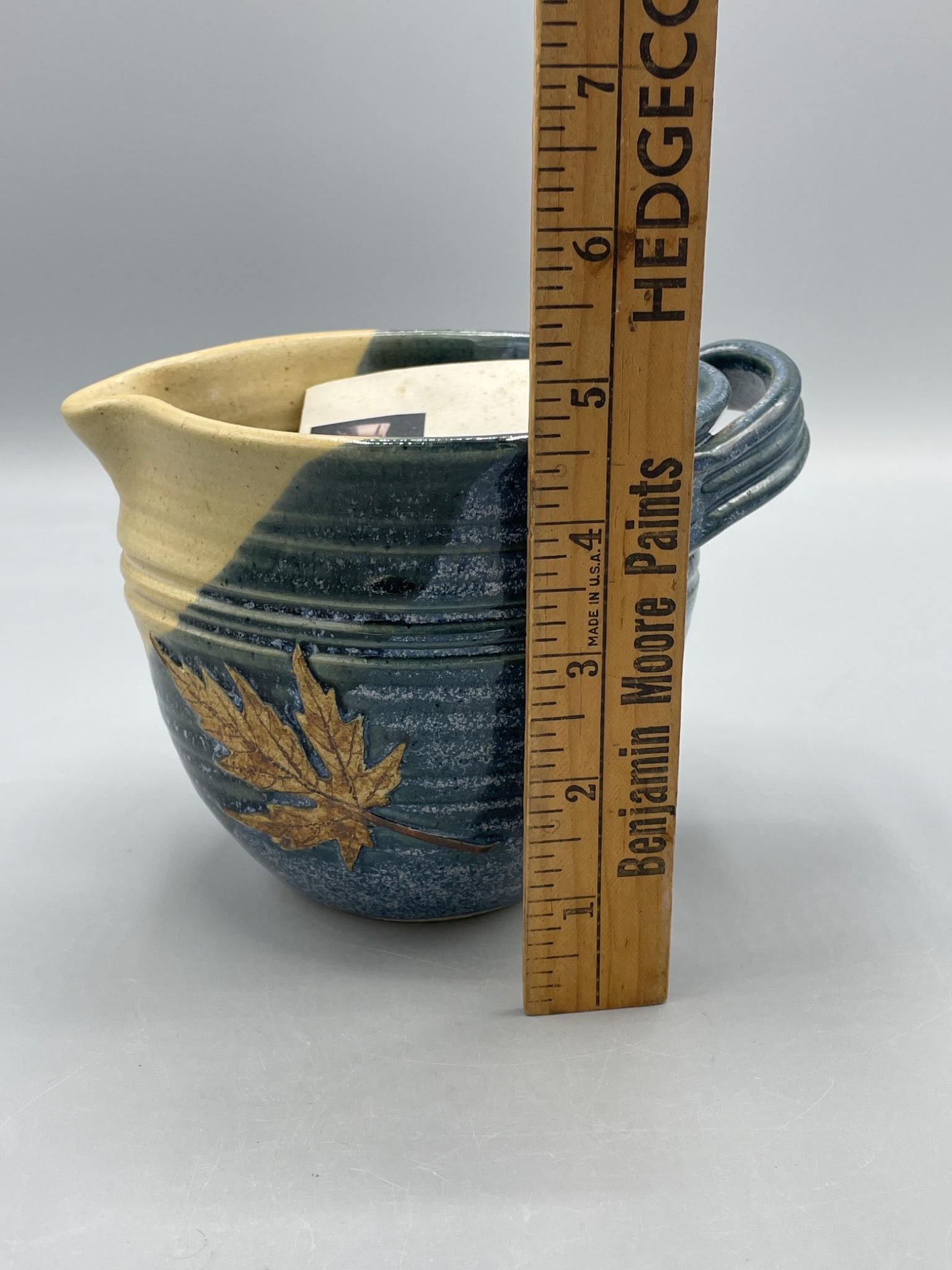 Handcrafted Ceramic Mug with Leaf Embellishment from Hannahâ€™s Pottery - 4