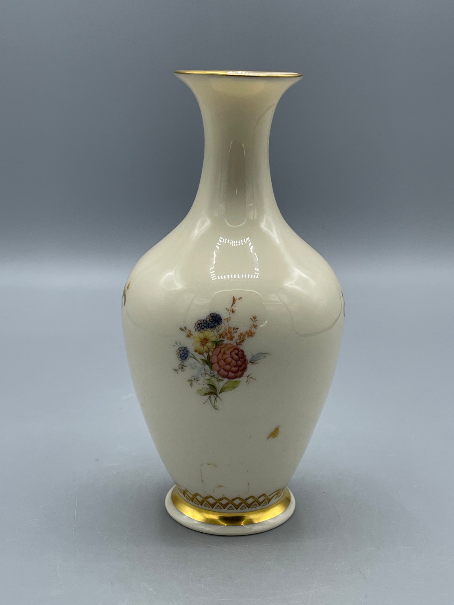 Lenox Queens Garden Vase, Made in USA, Gold Accents, 9 Inches - 2
