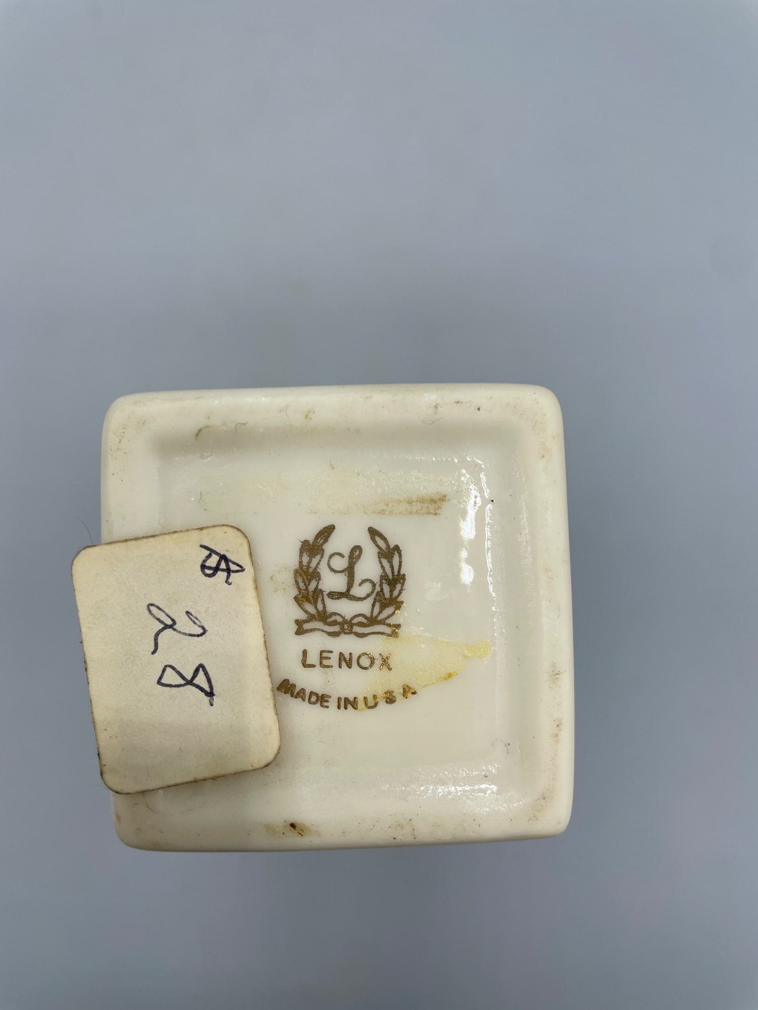 Lenox Porcelain Vase with Floral Relief and Gold Trim - 4