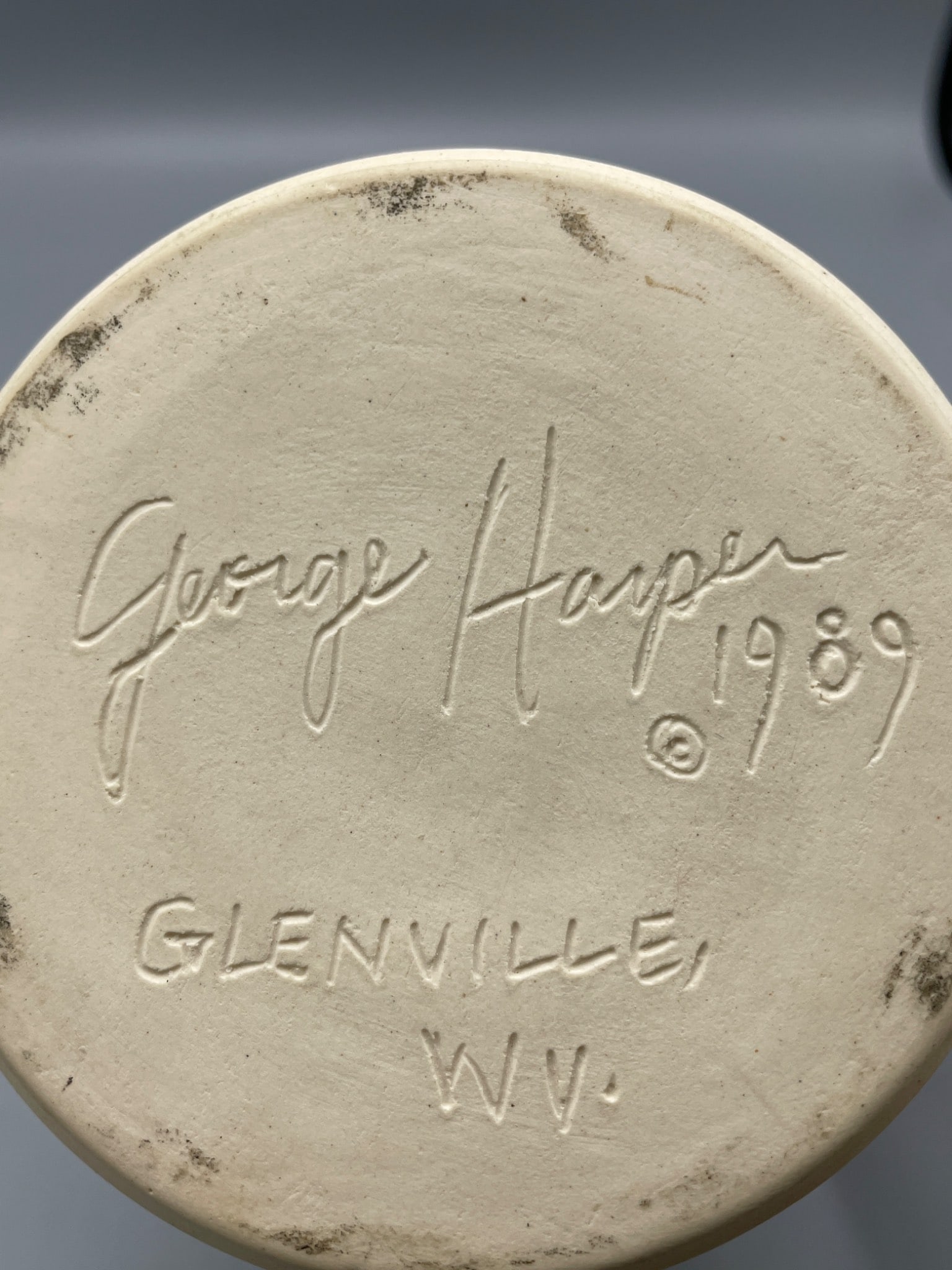 Ceramic Vase by George Harper, 1989, Glenville, WV - 5