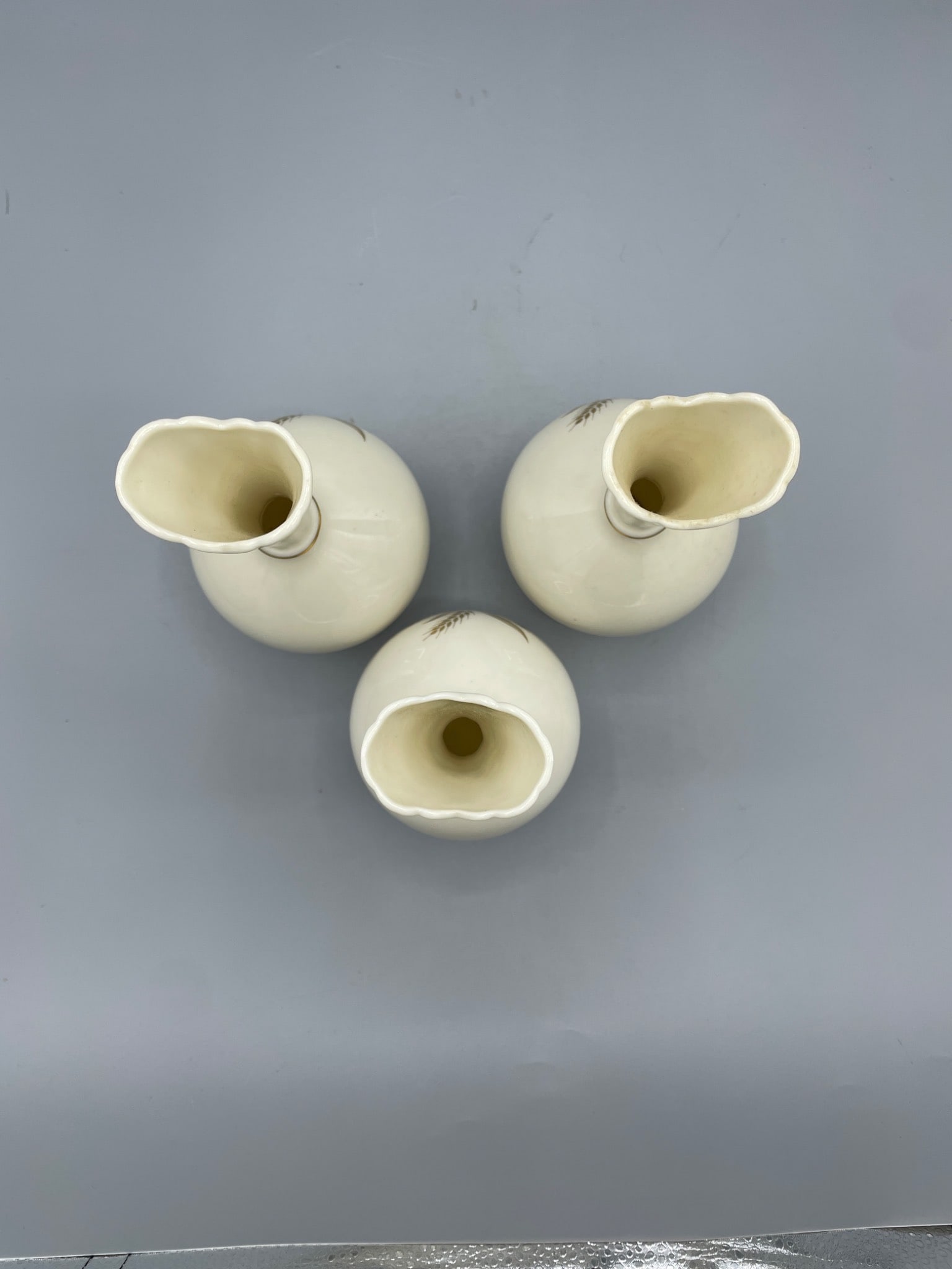 3 Lenox Porcelain Vases, Model 27-V-303, Made in USA - 3