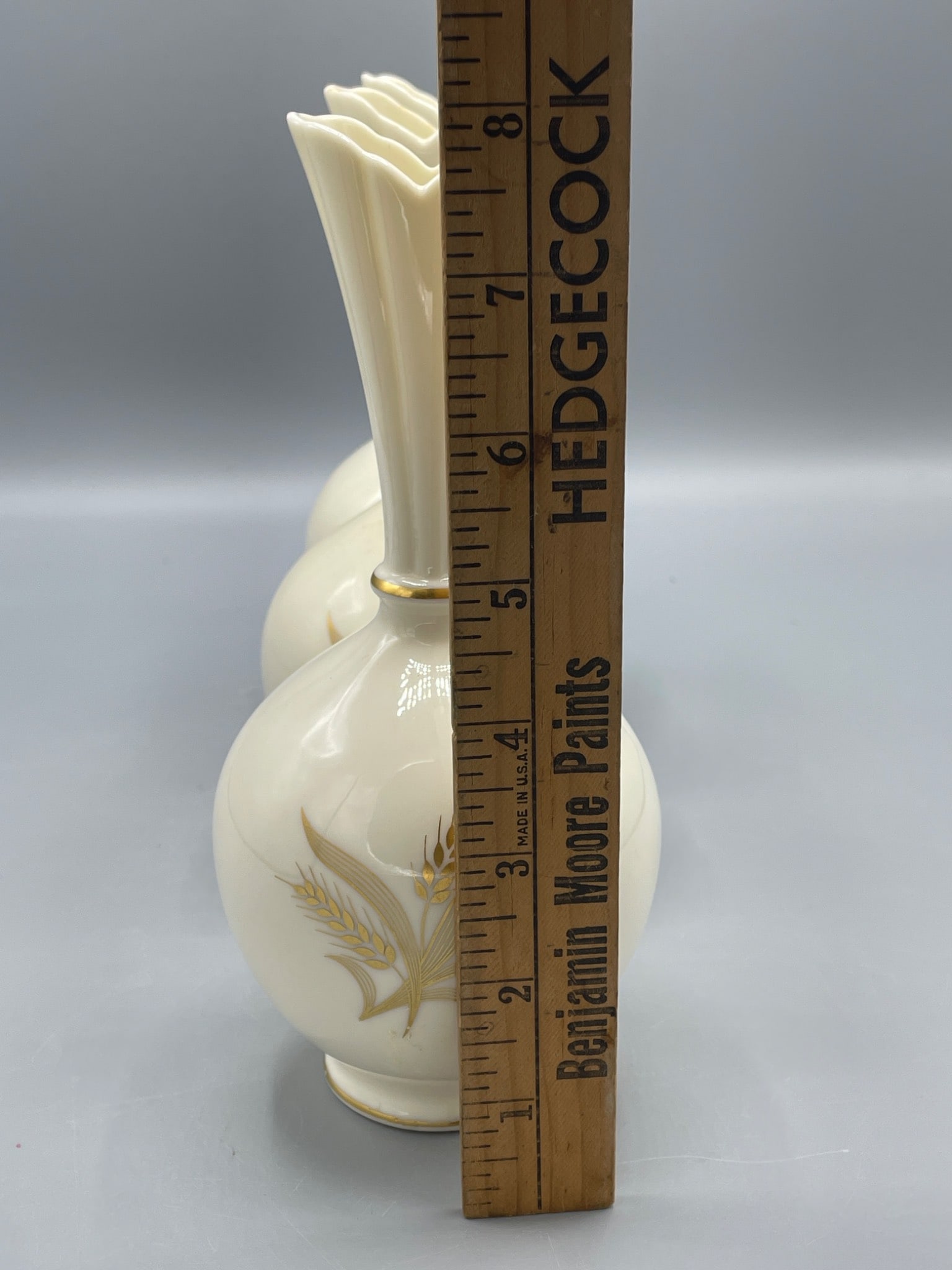 3 Lenox Porcelain Vases, Model 27-V-303, Made in USA - 7