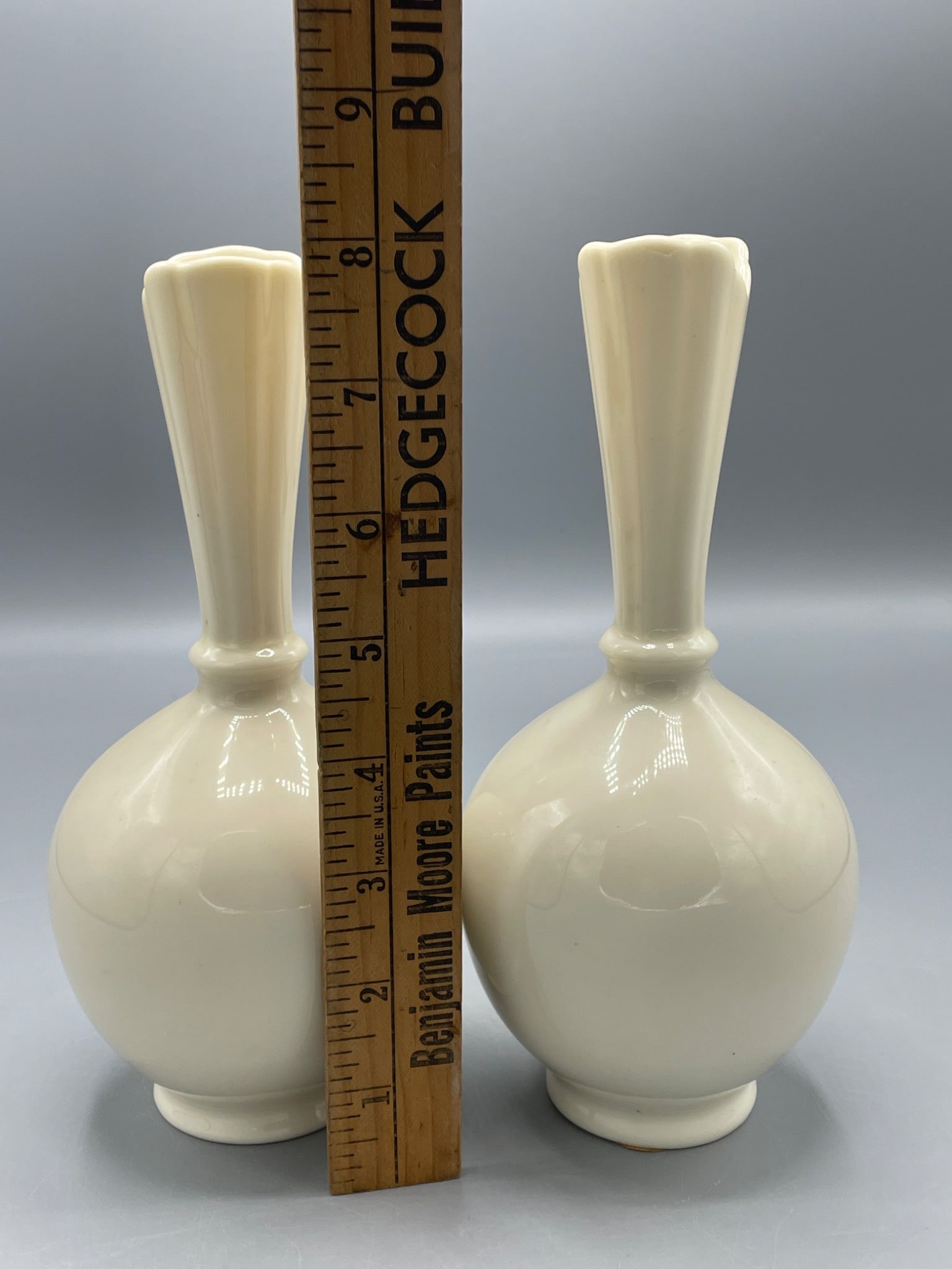 Lenox Flared Neck Ceramic Vases Made in USA - 8