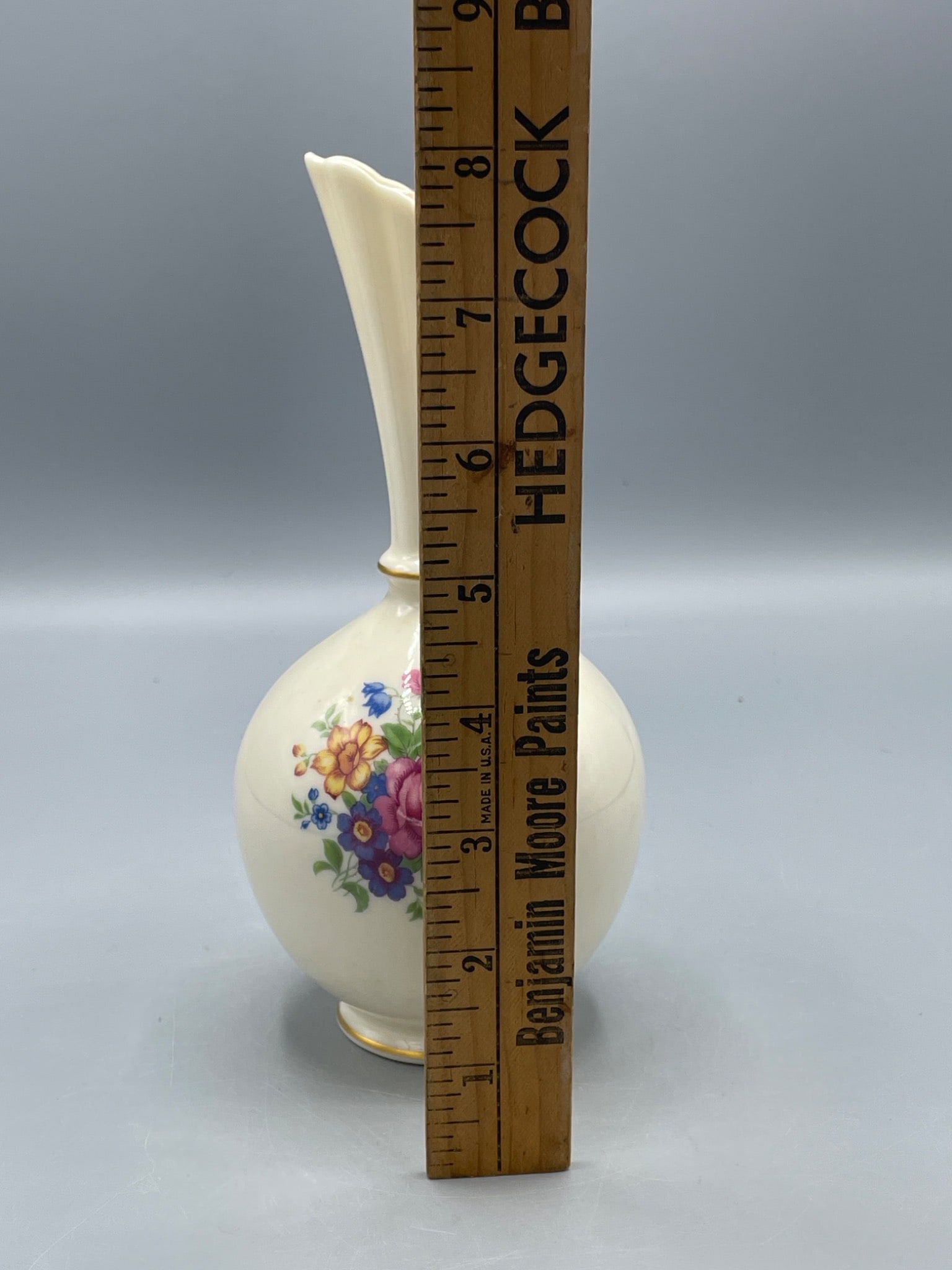 Lenox Vase With Floral Design, Model 271V-304, Made in USA - 6