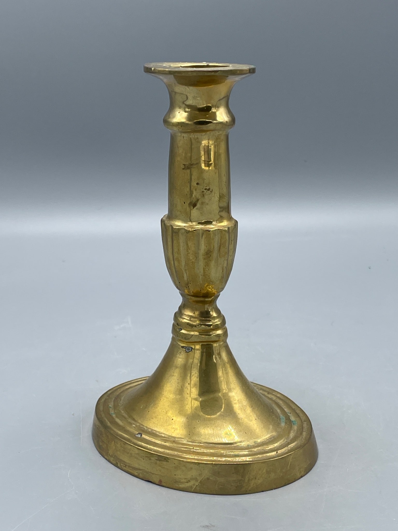 Brass Candlestick Holder Marked â€˜Made in Indiaâ€™, Approx. 5.5 In - 2