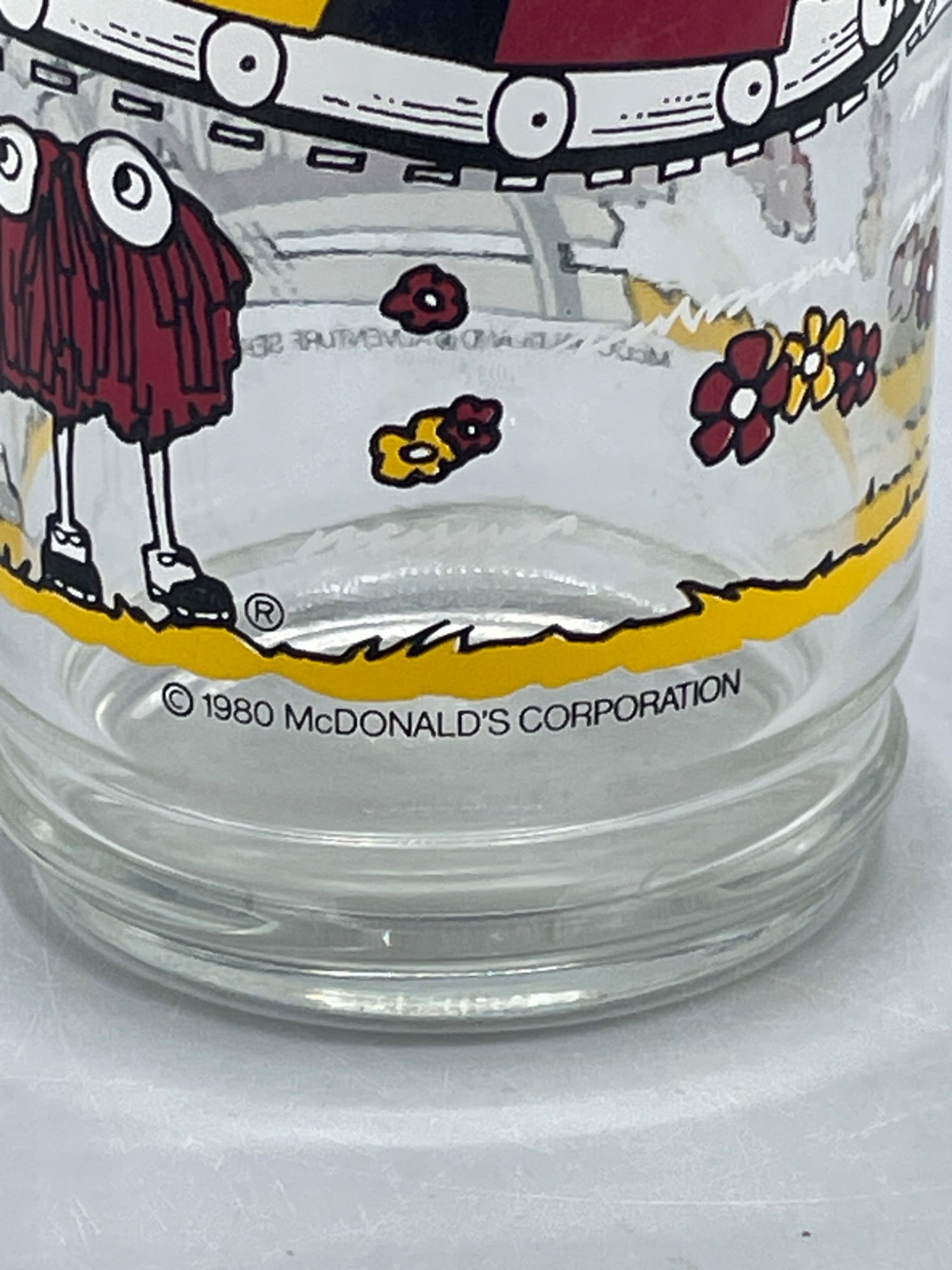 1980 McDonaldâ€™s Mayor McCheese Glass Featuring â€˜Rides a Runaway - 4