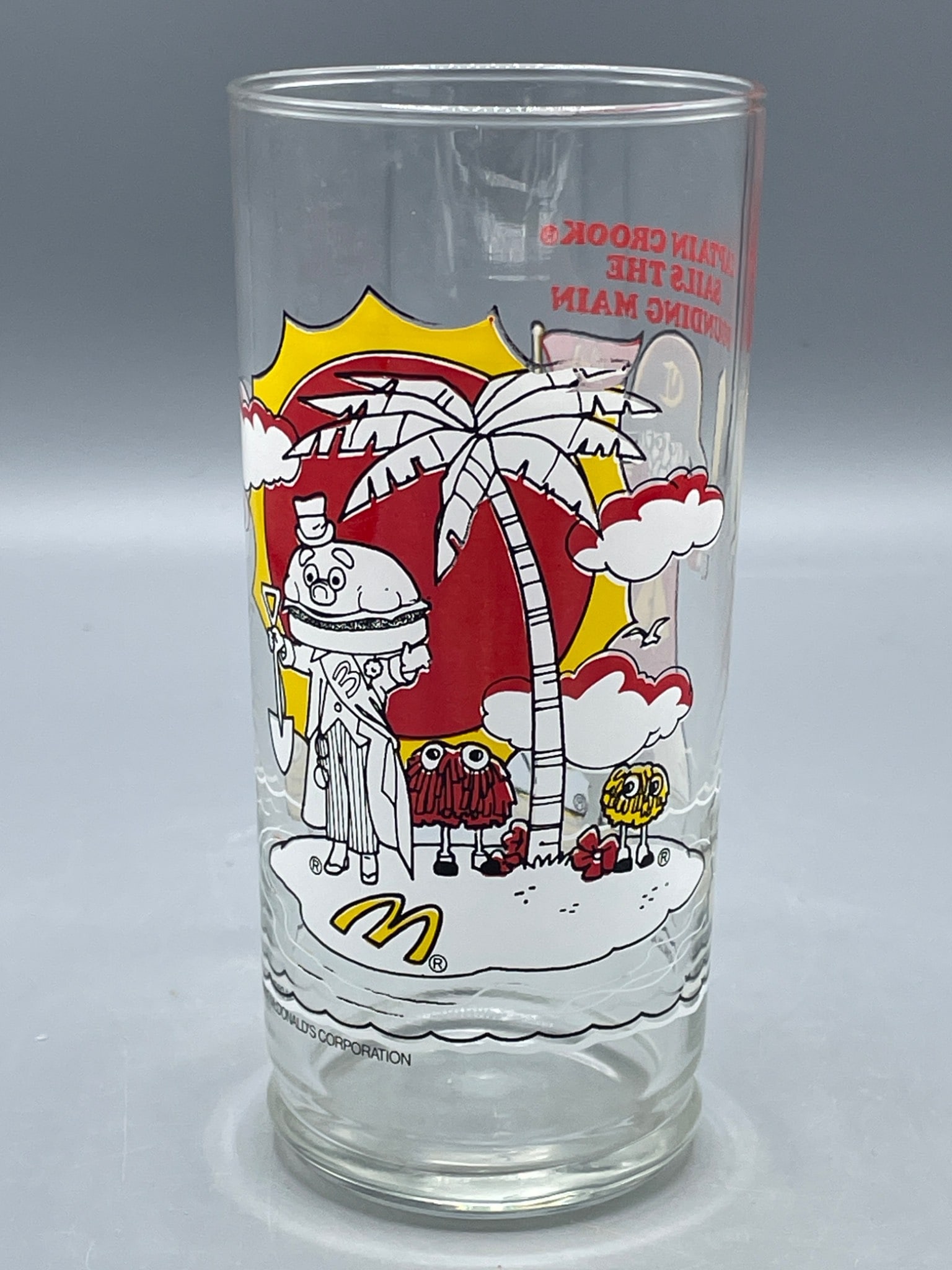 1980 McDonaldâ€™s Captain Crook Glass From McDonaldland Adventure Series - 2