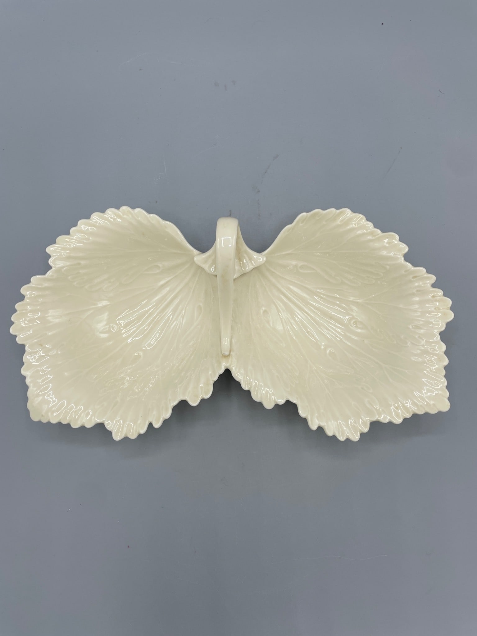 Lenox Double-Leaf Divided Dish in Ivory Porcelain - 2