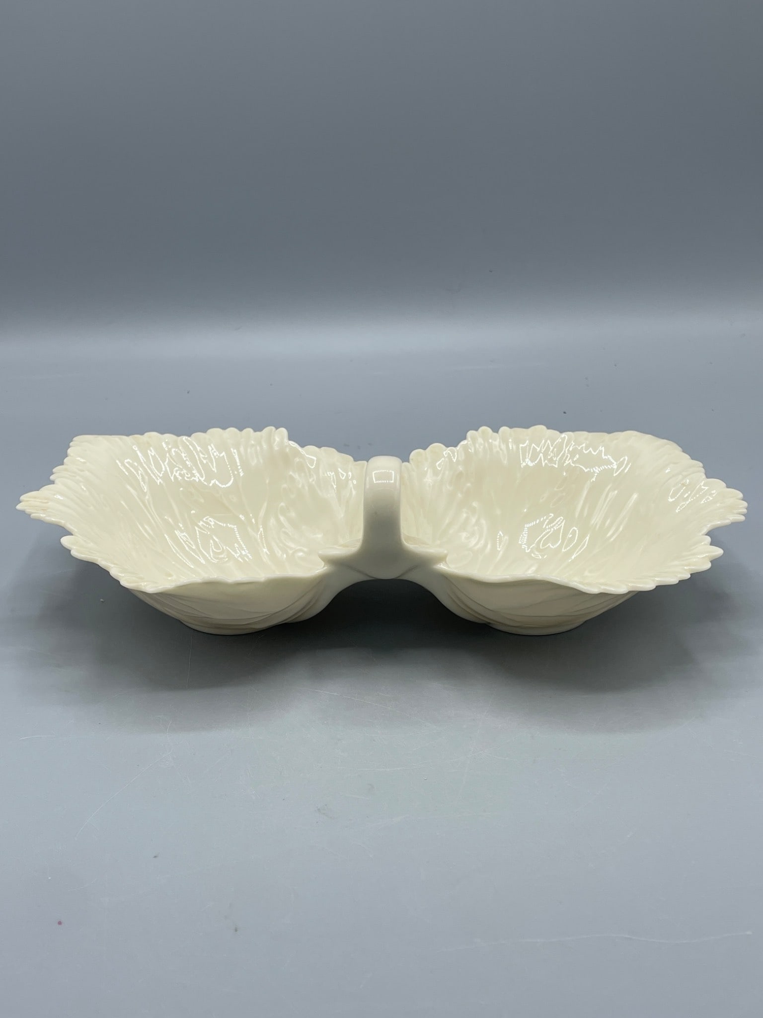 Lenox Double-Leaf Divided Dish in Ivory Porcelain - 3