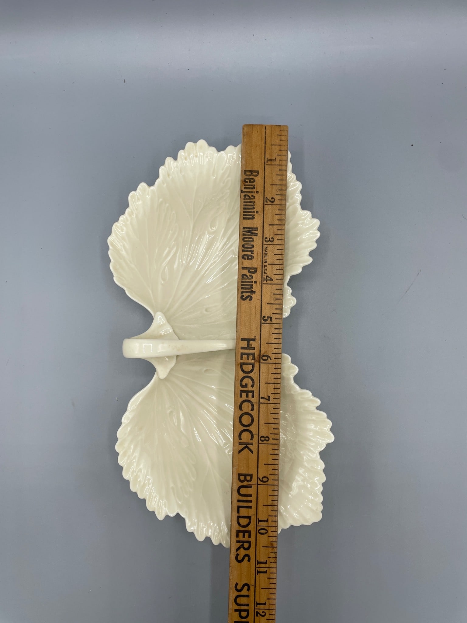Lenox Double-Leaf Divided Dish in Ivory Porcelain - 6