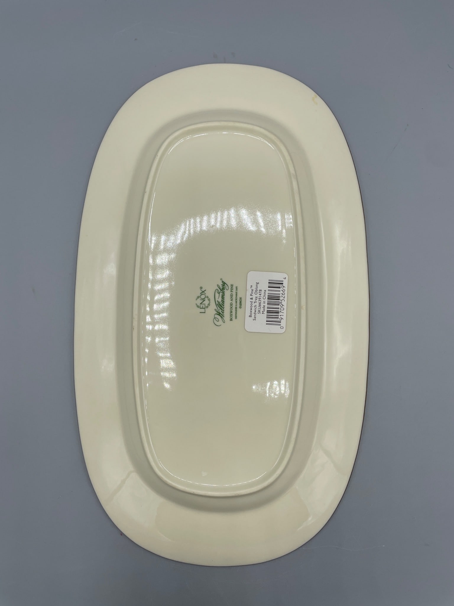 Lenox Williamsburg Boxwood and Pine Oblong Sandwich Tray - 3