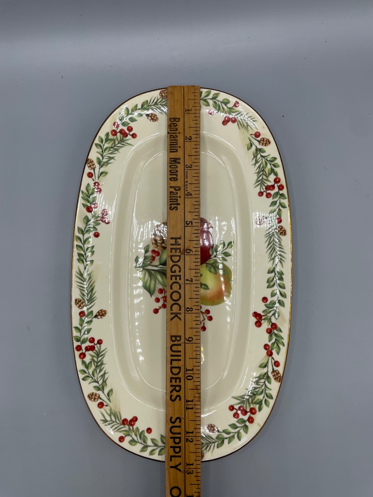 Lenox Williamsburg Boxwood and Pine Oblong Sandwich Tray - 5