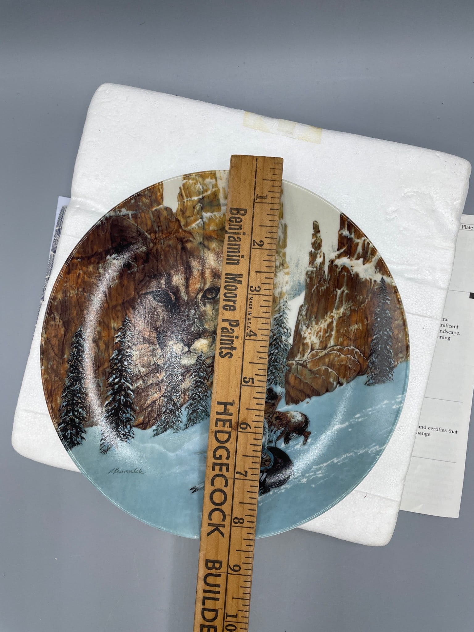 1992 â€˜Canyon of the Catâ€™ Collector Plate by Julie Kramer Cole - 6
