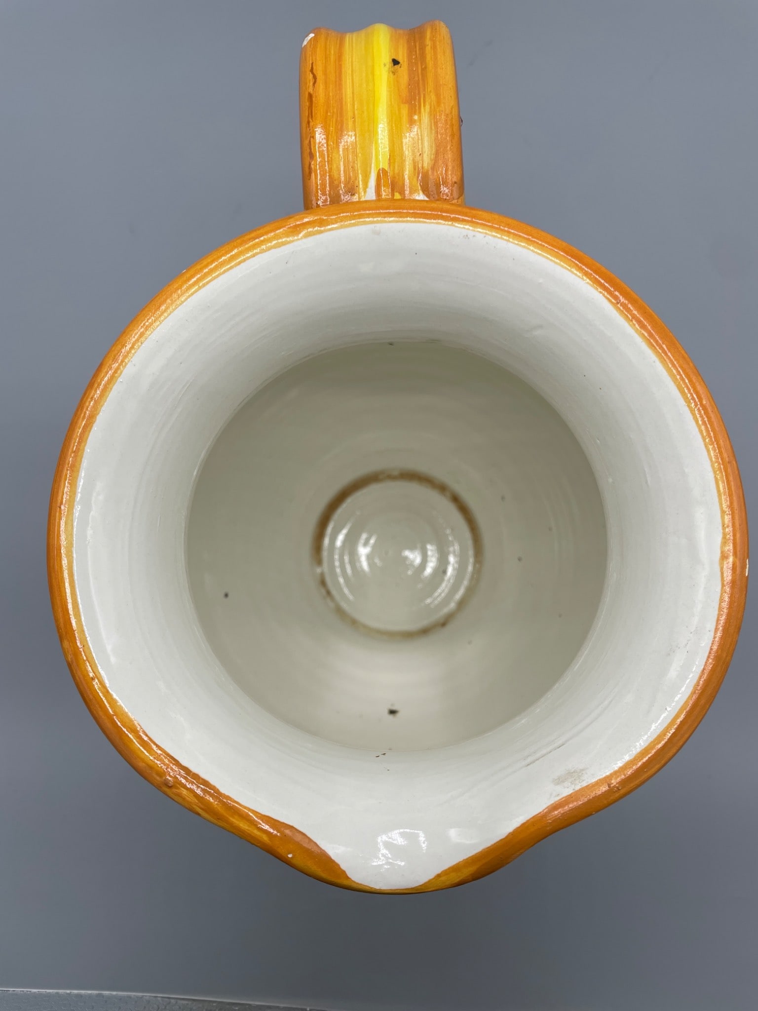 Italian-Made Hand-Painted Ceramic Pitcher with Lemon Motif - 3