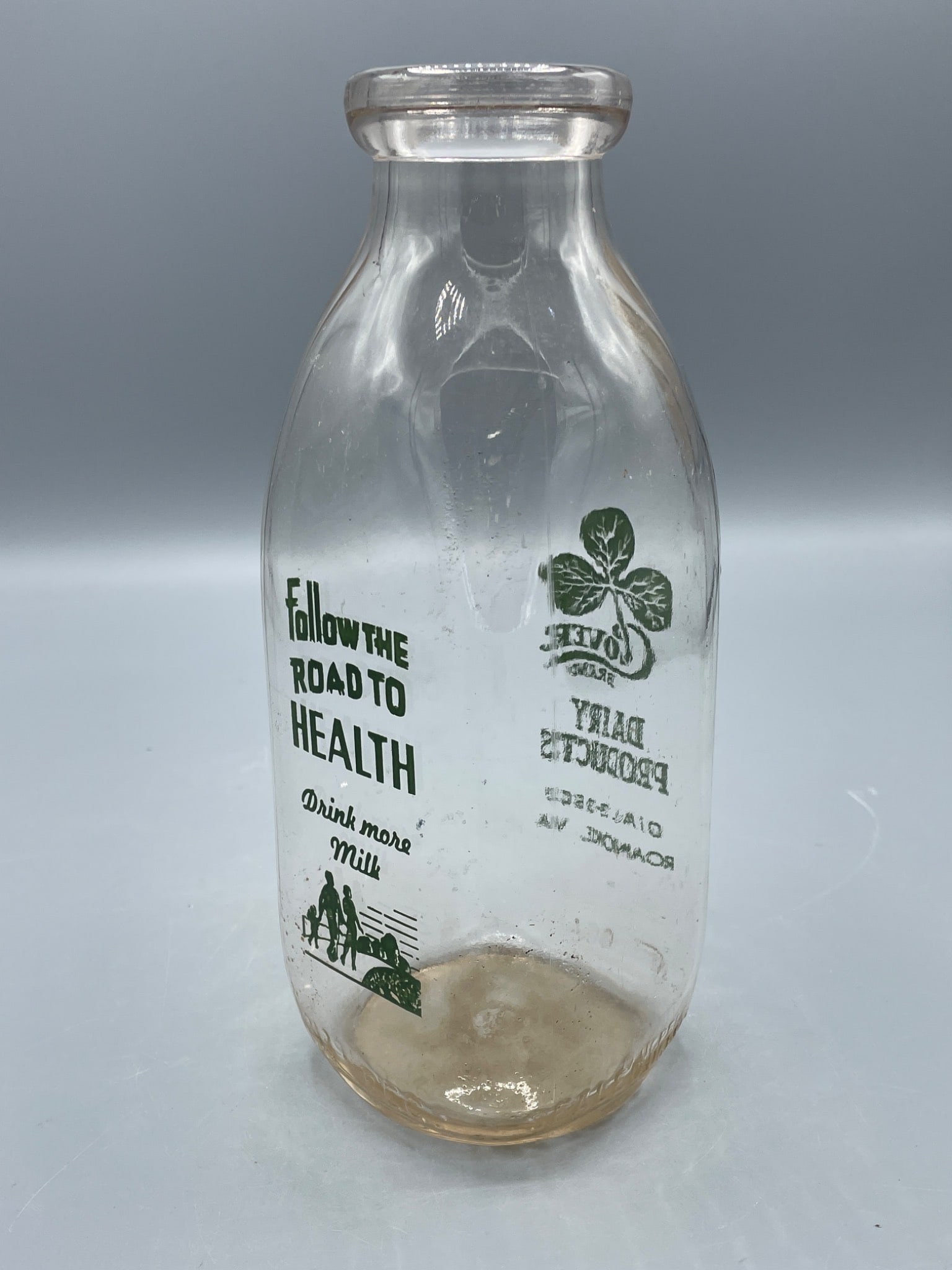Clover Brand Dairy Products Milk Bottle, Roanoke, VA - 2