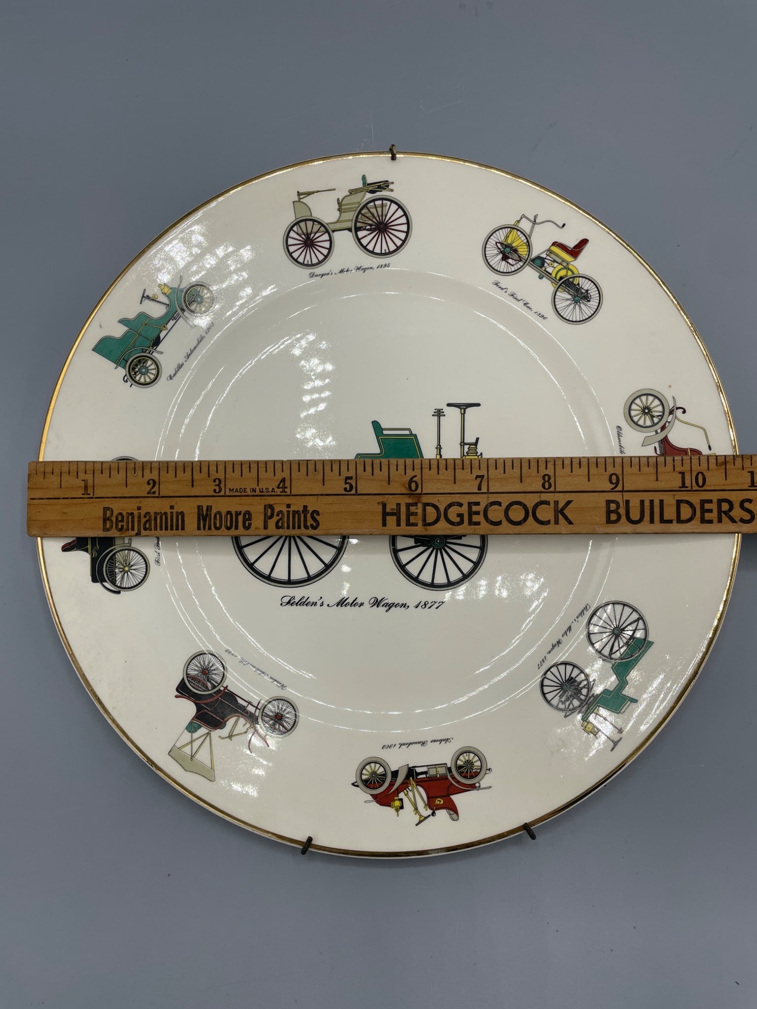Ceramic Plate Featuring Vintage Bicycle Designs, Circa Late 20th Century - 4