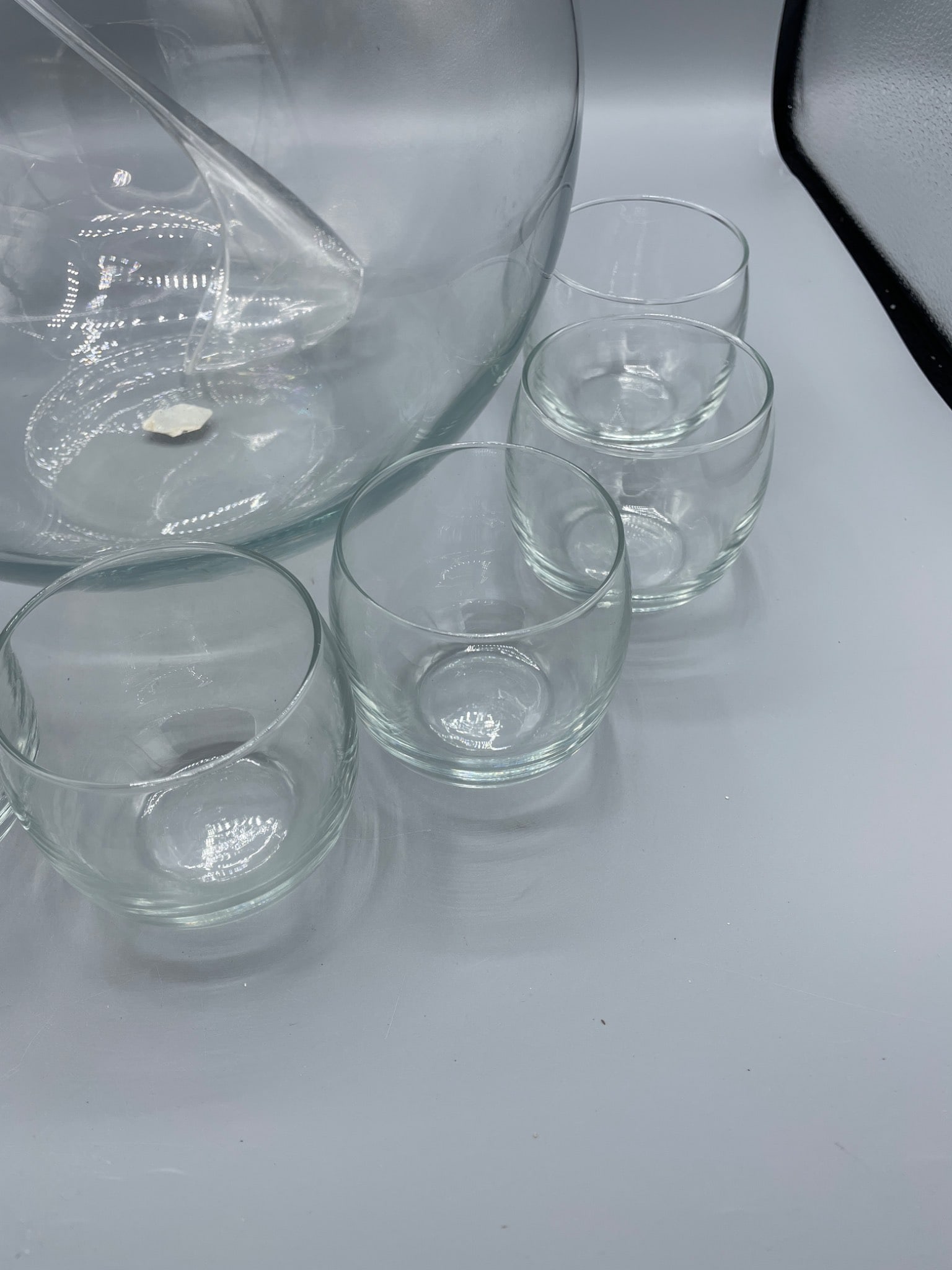 10-Piece All-Glass Punch Bowl Set By Crate & Barrel, Model 293-458 - 3