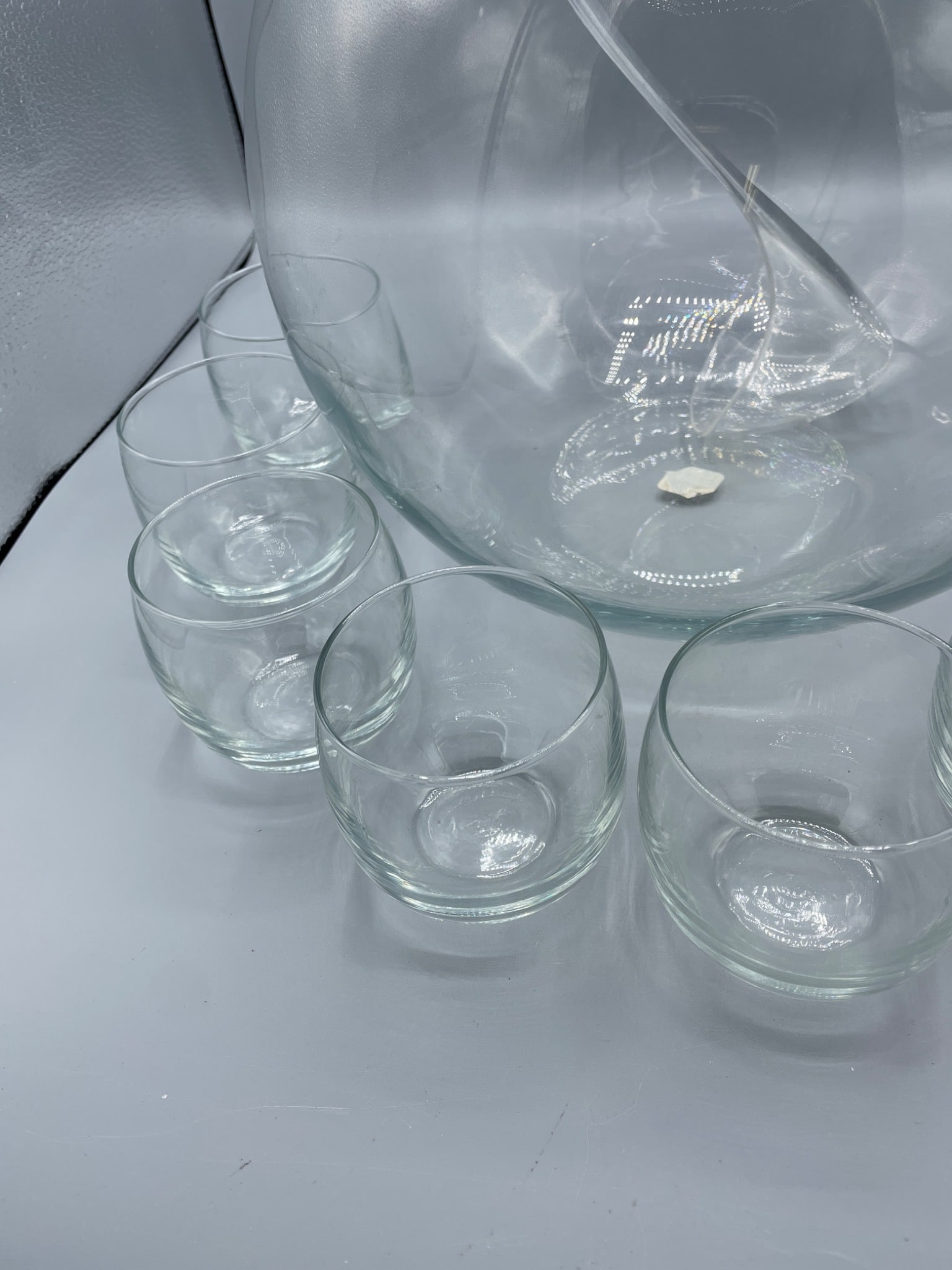 10-Piece All-Glass Punch Bowl Set By Crate & Barrel, Model 293-458 - 4