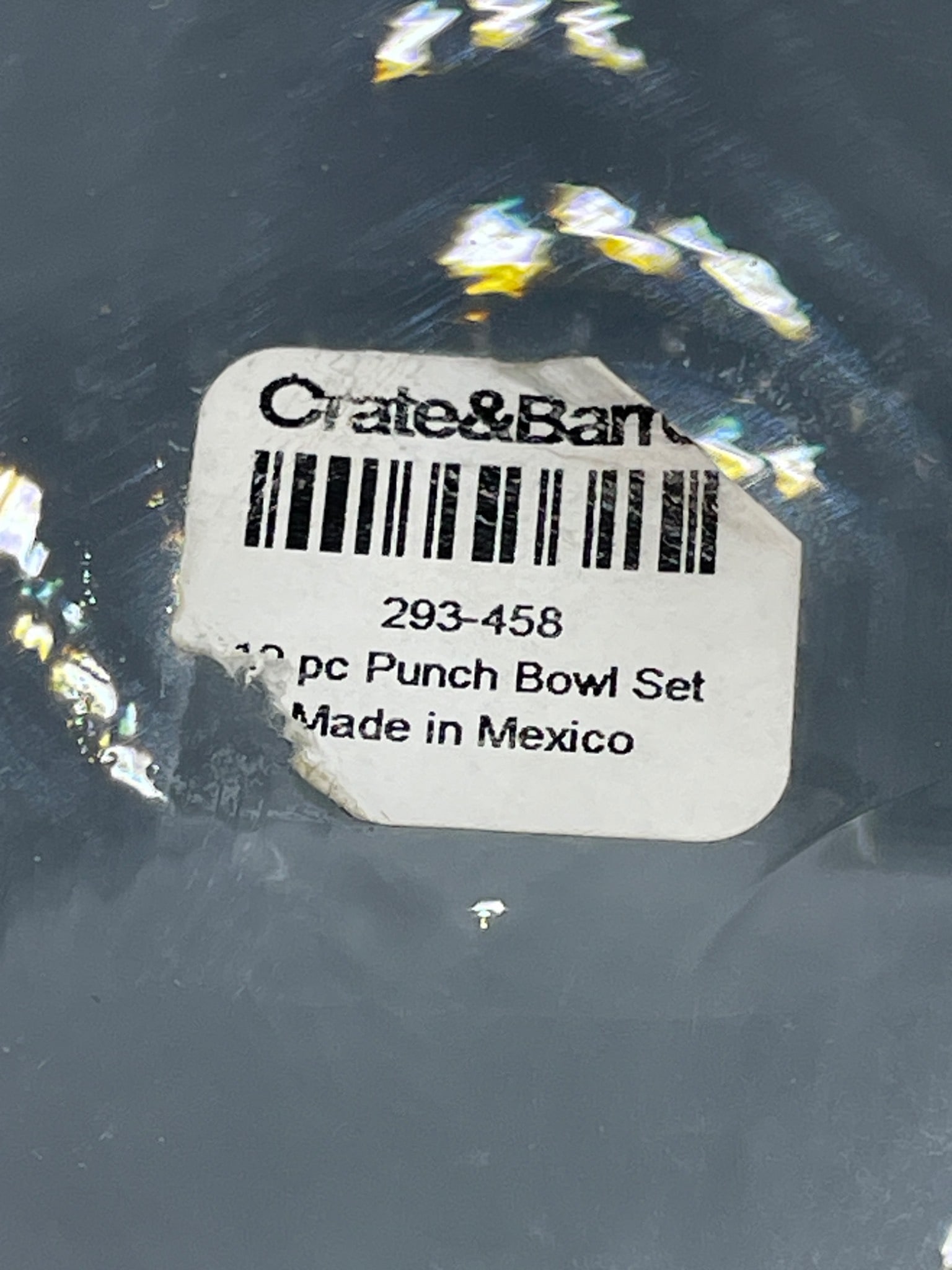 10-Piece All-Glass Punch Bowl Set By Crate & Barrel, Model 293-458 - 6