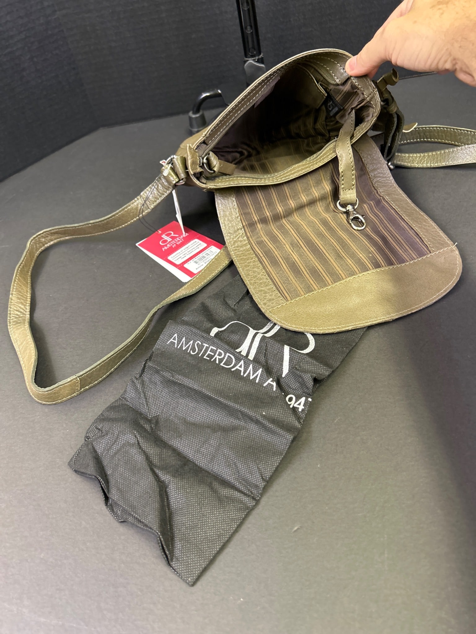 Crossbody Bag with Metallic Finish and Adjustable Strap by Amsterdam Heritage - 2