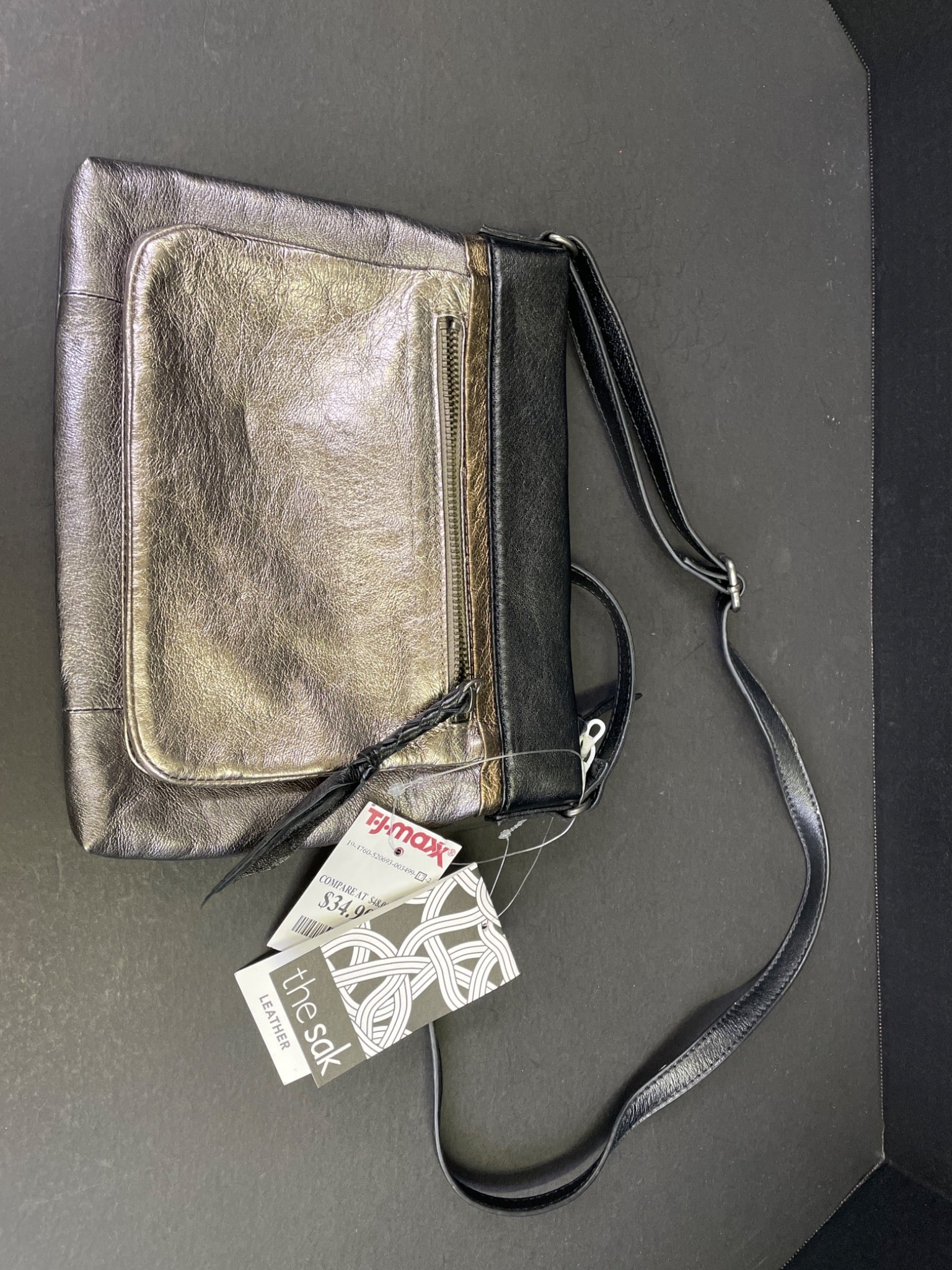 The Sak Leather Crossbody Bag With Gold-Tone Details and Adjustable Strap - 2
