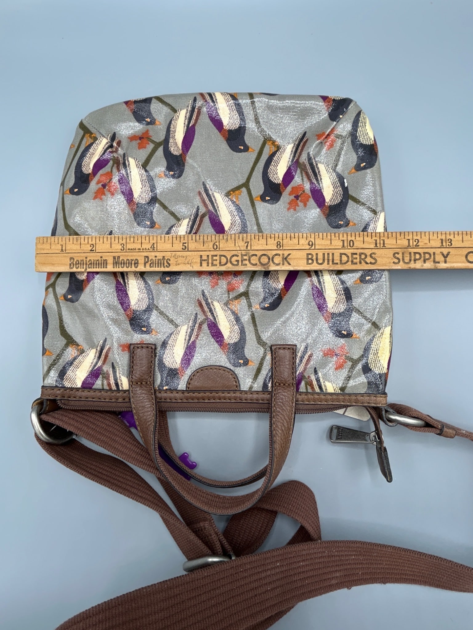 Fossil Key-Per Crossbody Bag with Multicolor Bird Print - 6